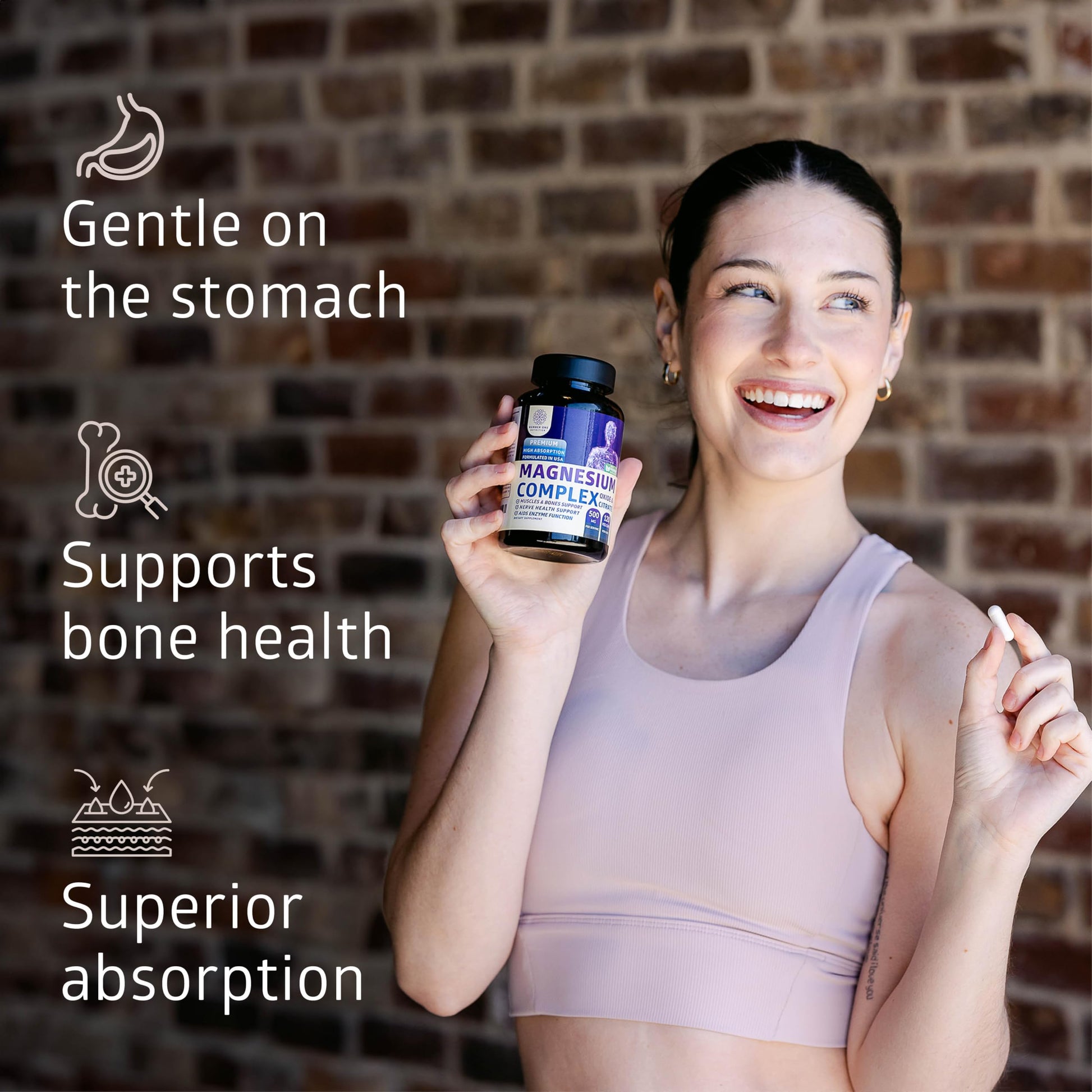 N1N Premium Magnesium Complex - High Absorption Magnesium Supplement for Women and Men to Support Regularity and Bone Health- 120 Veggie Capsules Number One Nutrition uk supplements