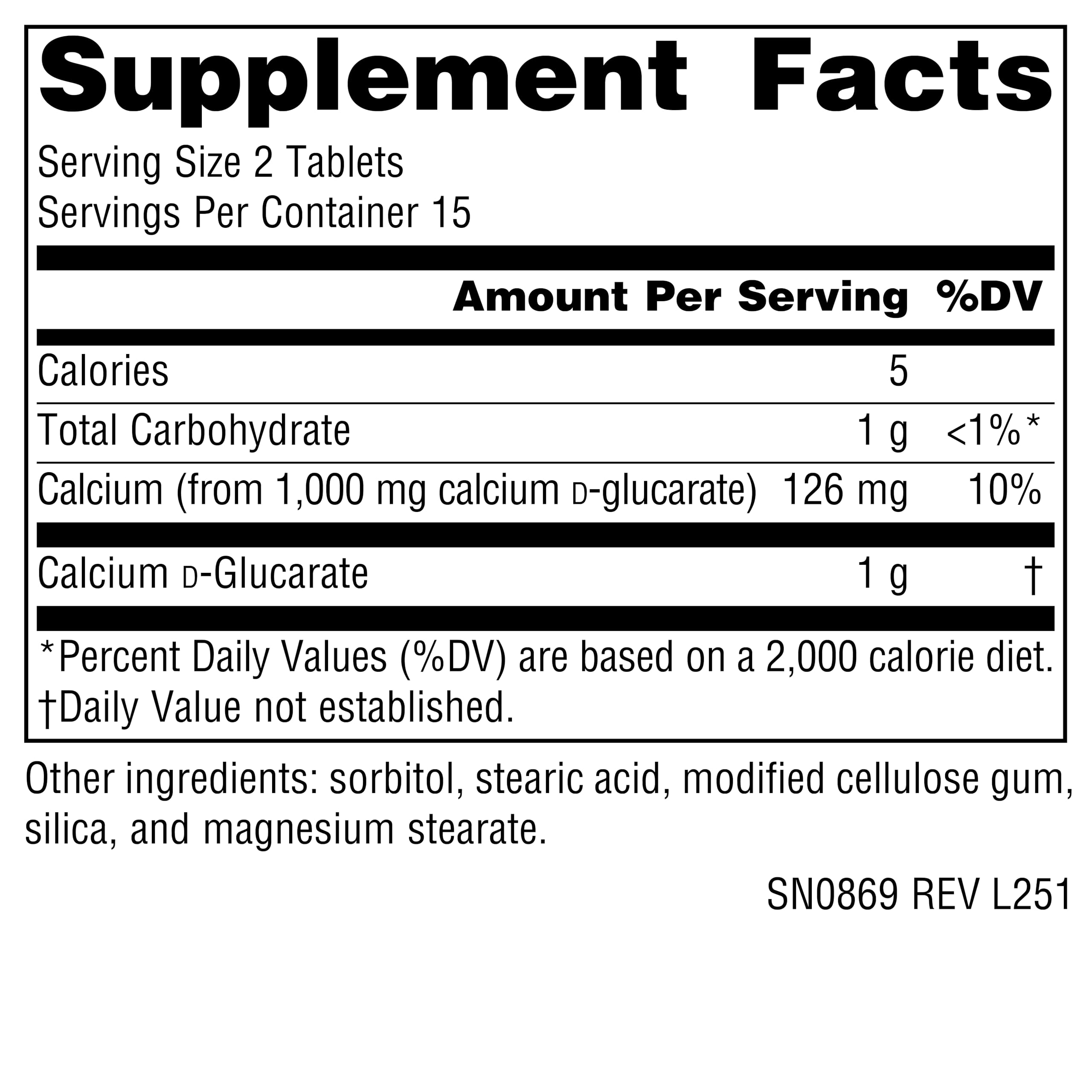 Source Naturals Calcium D-Glucarate, Cellular Detoxifier* 500mg - 30 Tablets Source Naturals uk supplements
