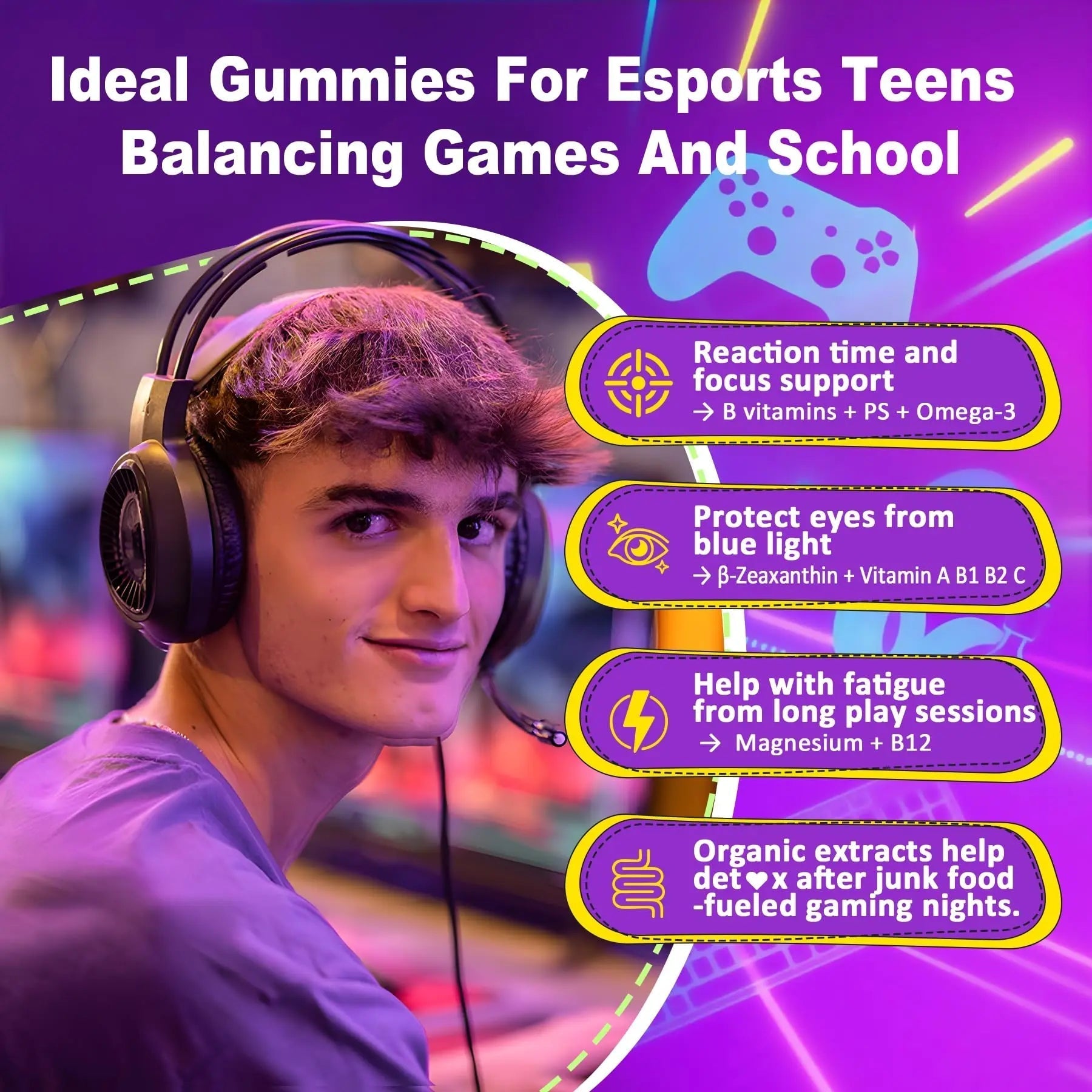 Nextdia Multivitamin Filled Gummies for Teen Boys Girls 12-17, 18, 19, Kids 10+ Multivitamin with Omega 3, Calcium + Magnesium + Zinc, Multi-Minerals Nextdia uk supplements