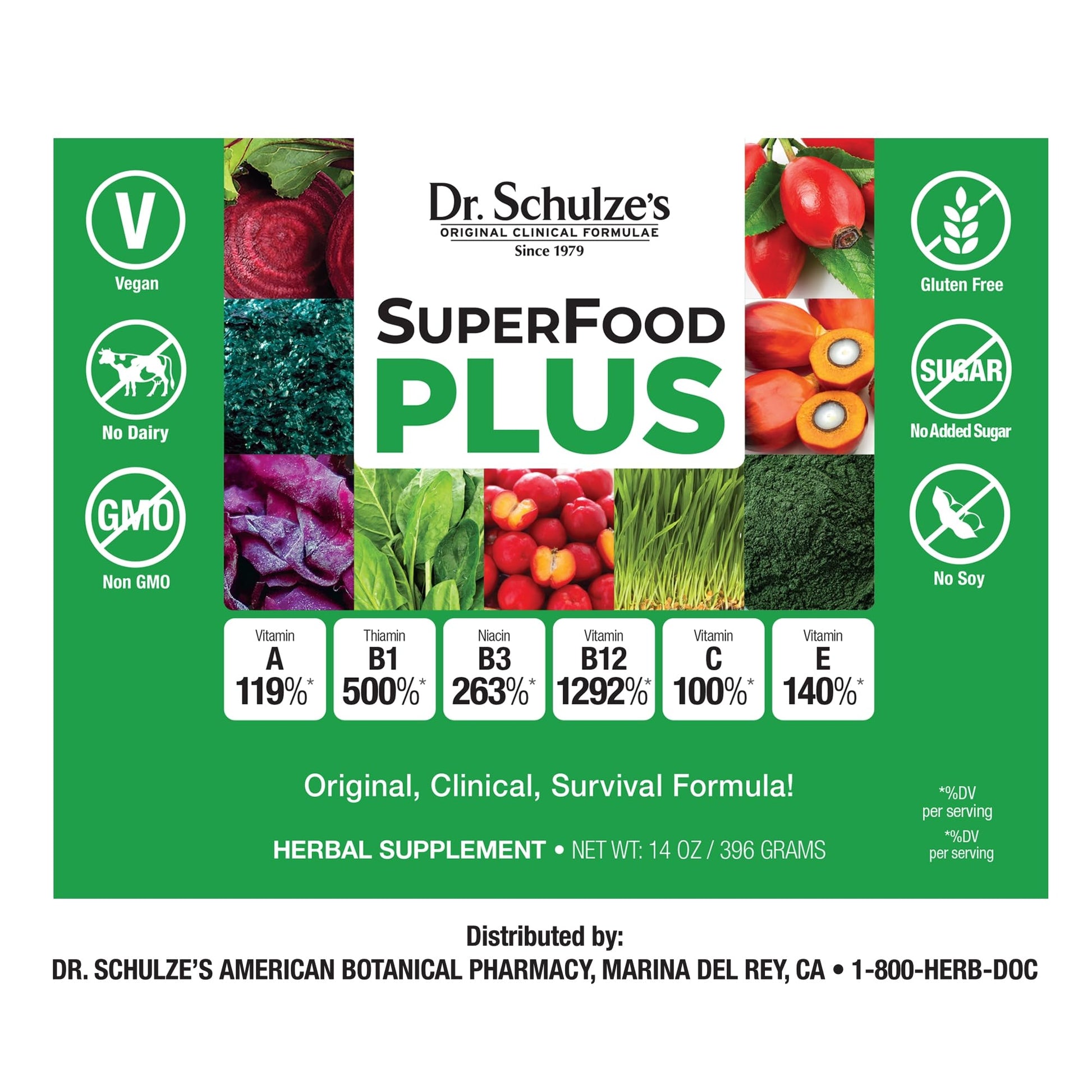 Dr. Schulze’s SuperFood Plus | Vitamin and Mineral Herbal Concentrate | Daily Nutrition Dr. Schulze's uk supplements