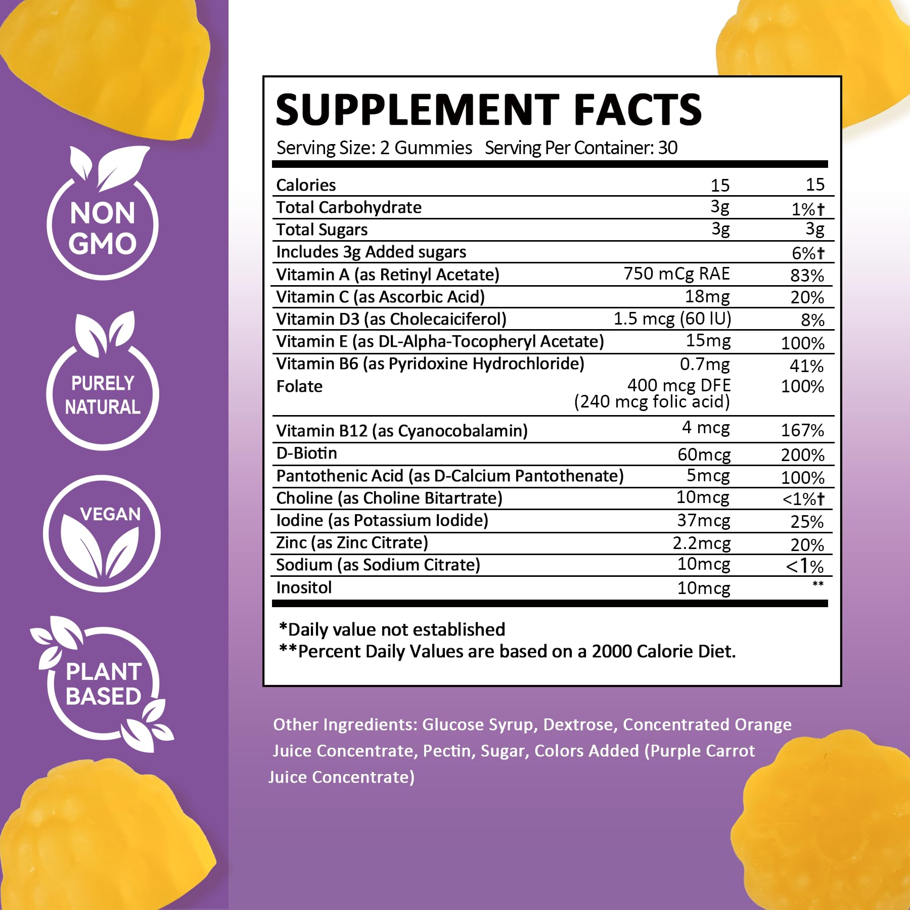 Feelherbs Fibro Gummies for Women, Pack of 2, Multivitamin Inositol Gummies with Inositol, Biotin, Vitamins A, C, D3, E, B6, B12, 60 Gummies Per Bottle Feelherbs uk supplements