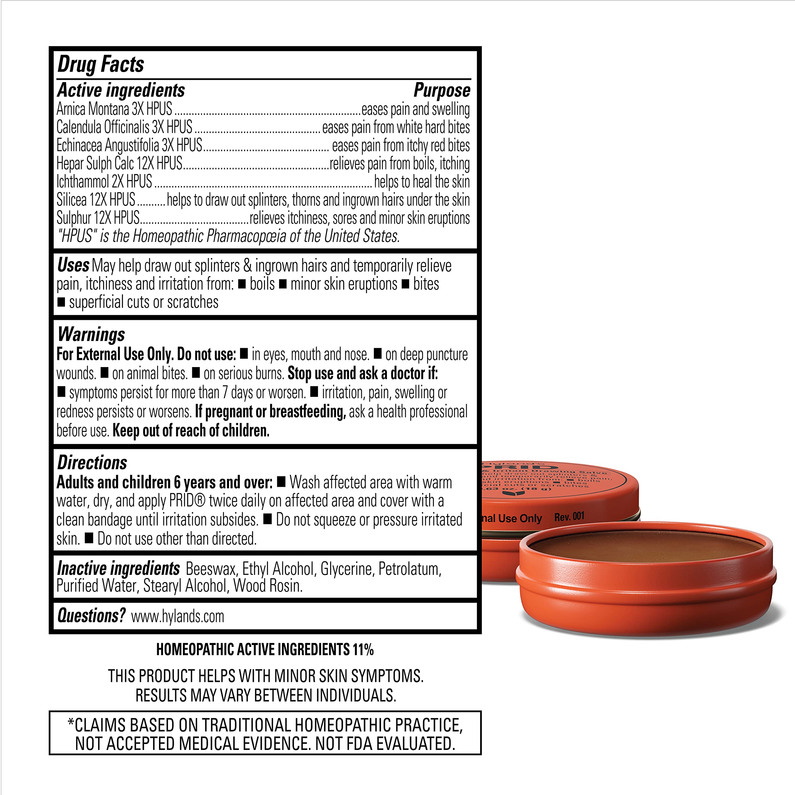Hyland's PRID Drawing Salve Naturals (2 Pack) Hyland's uk supplements