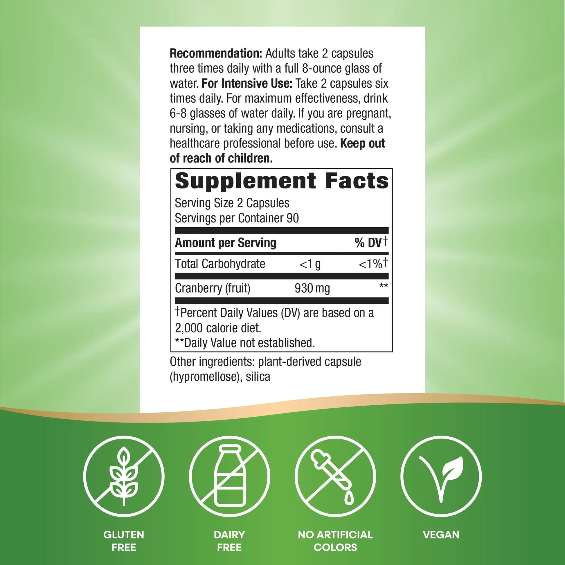 Nature's Way Cranberry Fruit, Cranberry Supplements, Supports Urinary Tract Health*, 930 mg per 2-Capsule Serving, 180 Capsules (Packaging May Vary) Nature's Way uk supplements