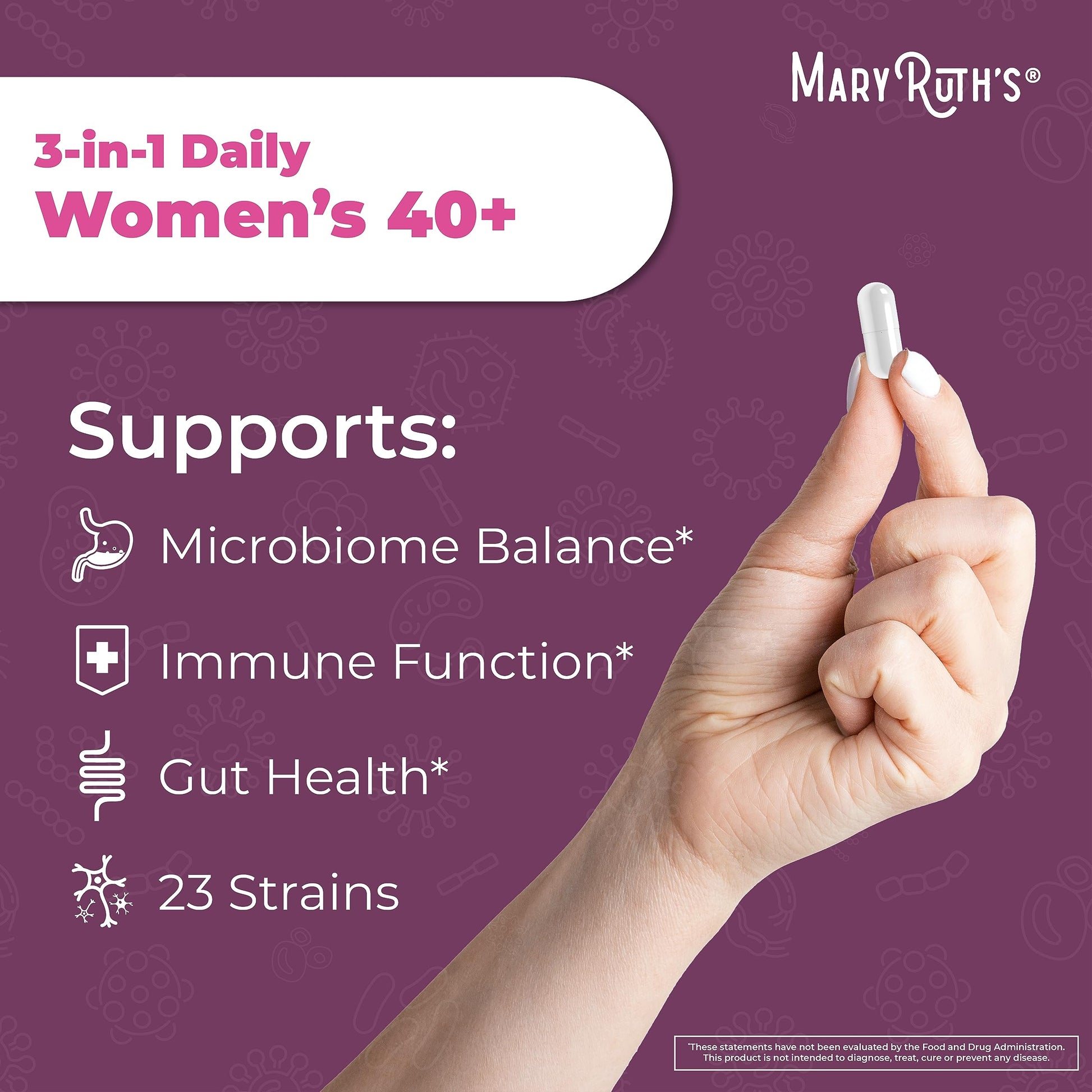 Mary Ruth's 3 in 1 Women's 40+ Health Probiotic, 30 CT MaryRuth Organics uk supplements