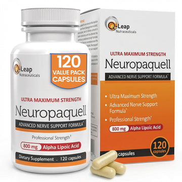 Platinum Health Alpha Lipoic Acid for Neuropathy Nerve Pain Support, Supplement, B Vitamins, L Arginine, All Natural Maximum Strength Neuropaquell for Discomfort in Feet, Hand, Toes,120 Capsules,800mg Platinum Health uk supplements