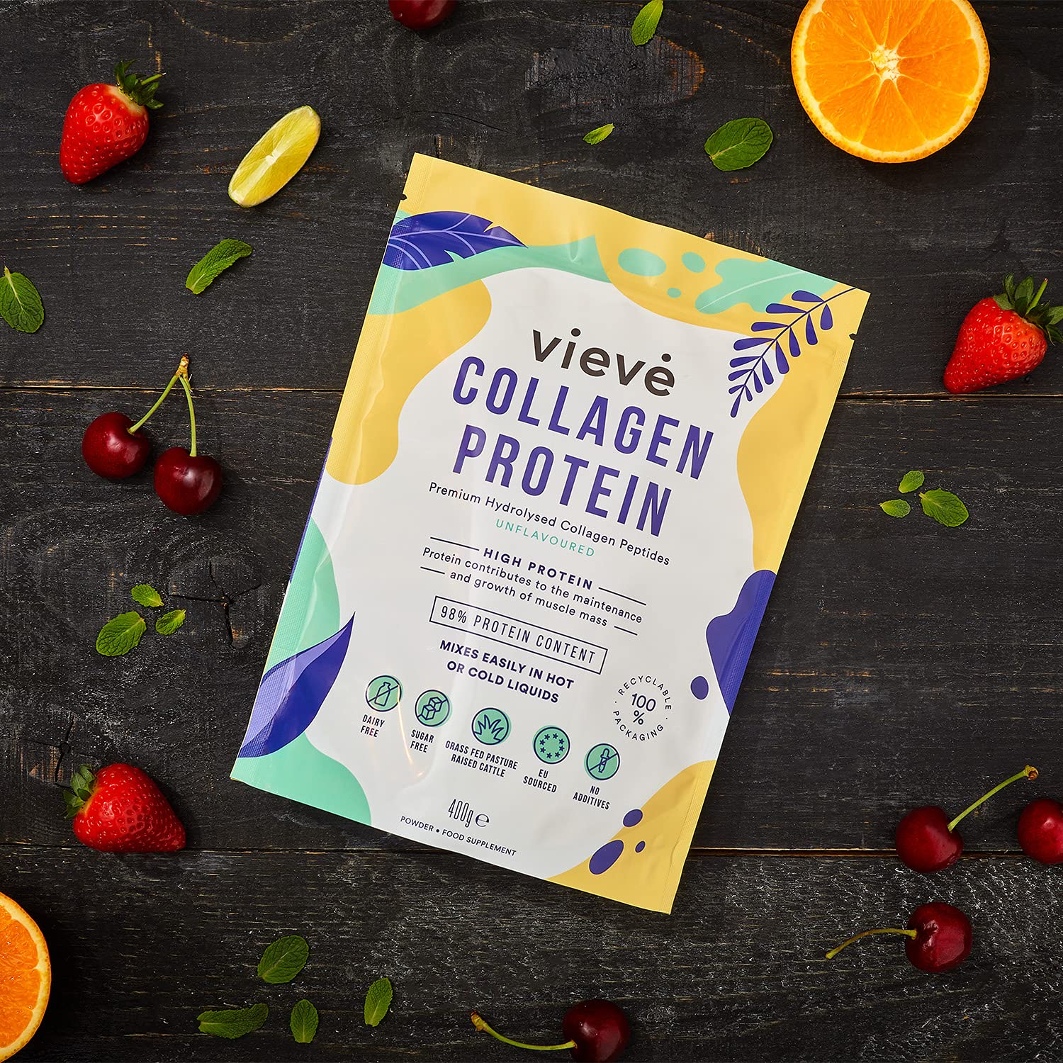 Vieve Collagen Protein Powder - Hydrolysed Bovine Peptides - Diet Support Supplement for Skin, Hair, Nail Vieve uk supplements