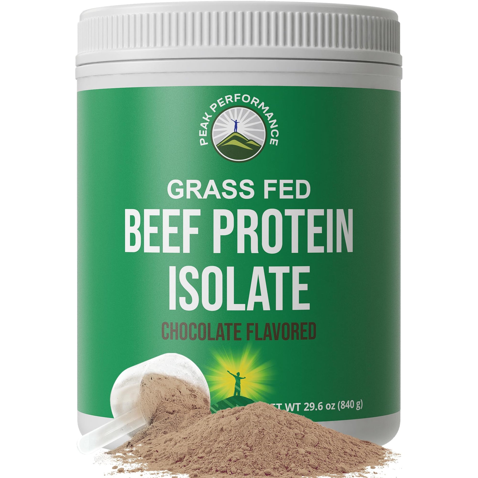 Grass Fed Beef Protein Powder - Lactose Free Great Tasting Beef Protein Isolate. Complete Animal Based Non Dairy Paleo Carnivore Supplement for Prime Muscle Building. No Whey. Chocolate Flavor Peak Performance uk supplements
