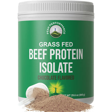 Grass Fed Beef Protein Powder - Lactose Free Great Tasting Beef Protein Isolate. Complete Animal Based Non Dairy Paleo Carnivore Supplement for Prime Muscle Building. No Whey. Chocolate Flavor Peak Performance uk supplements