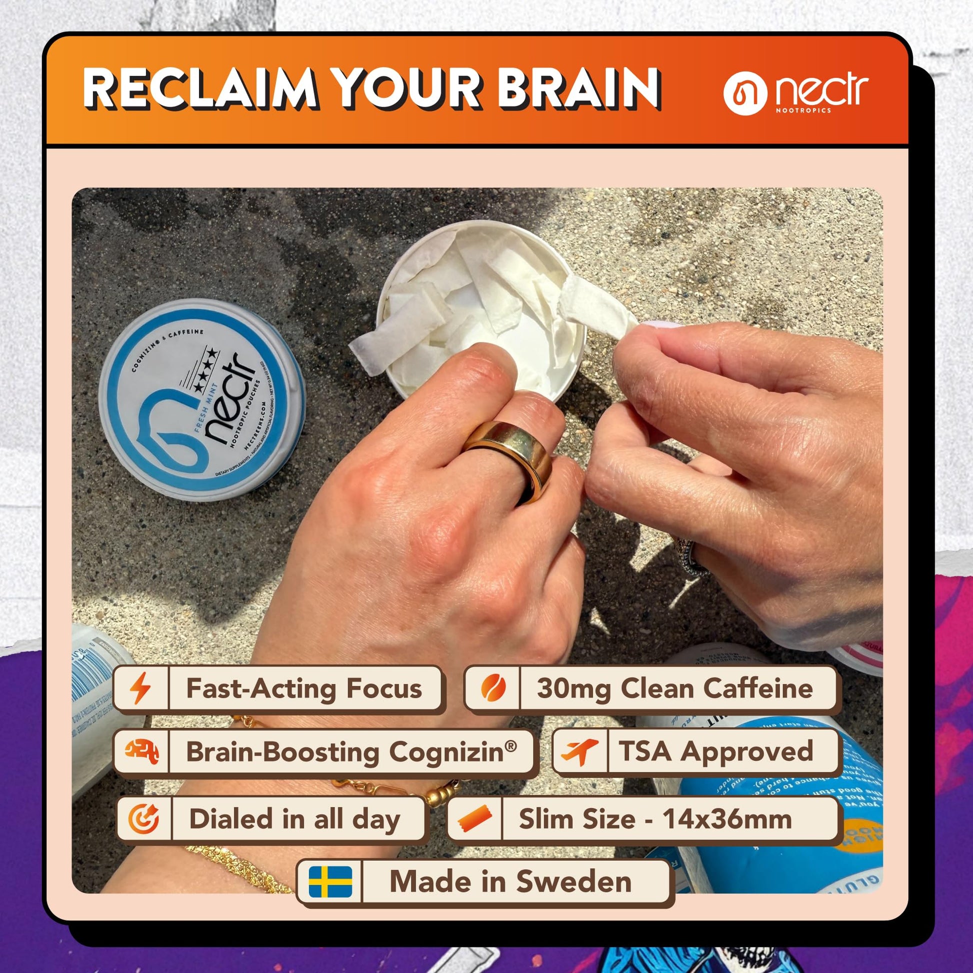 Nectr Energy Nootropic Pouches – Berry Blast Flavored, Caffeine Pouches with Cognizin® Citicoline. Sugar-Free Brain Treats. Smooth, Sustained Focus & Energy Supplement - 1 Puck of 16pcs Nectr uk supplements