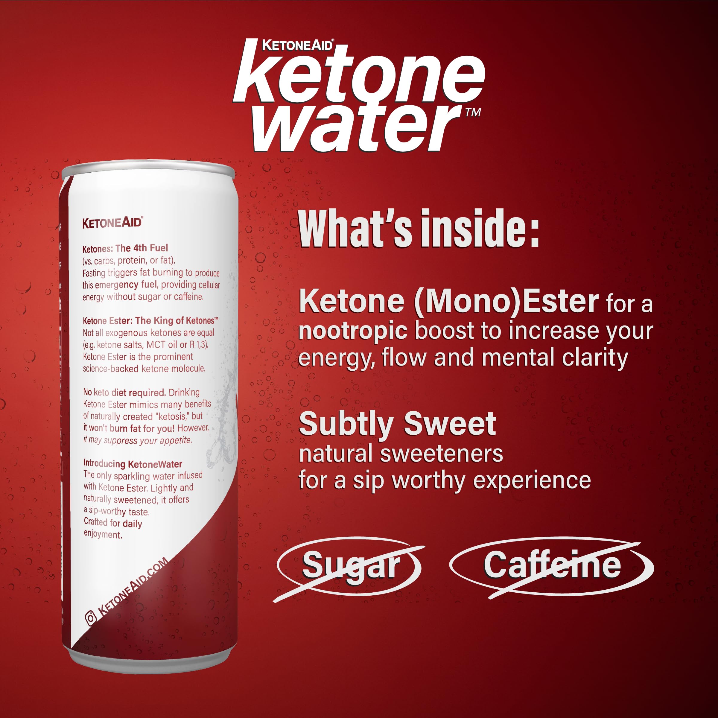 KetoneWater | Functional Sparkling Water w/Ketone Ester (3 Grams) | Black Cherry Flavor KetoneAid uk supplements