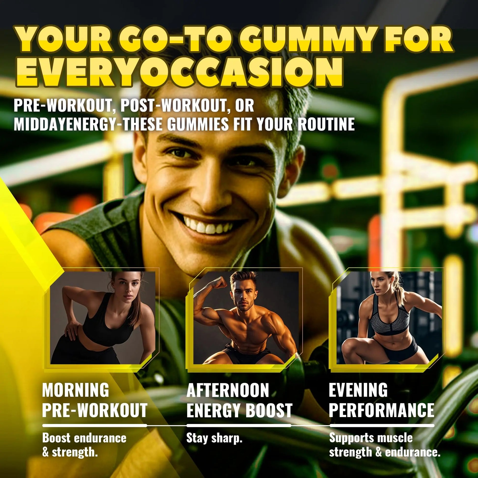GlucoBio Creatine Monohydrate Gummies (5g) – Pre-Workout Energy & Muscle Growth Support for Men & Women | Pineapple Electrolyte Gummies (135 Count) GlucoBio uk supplements