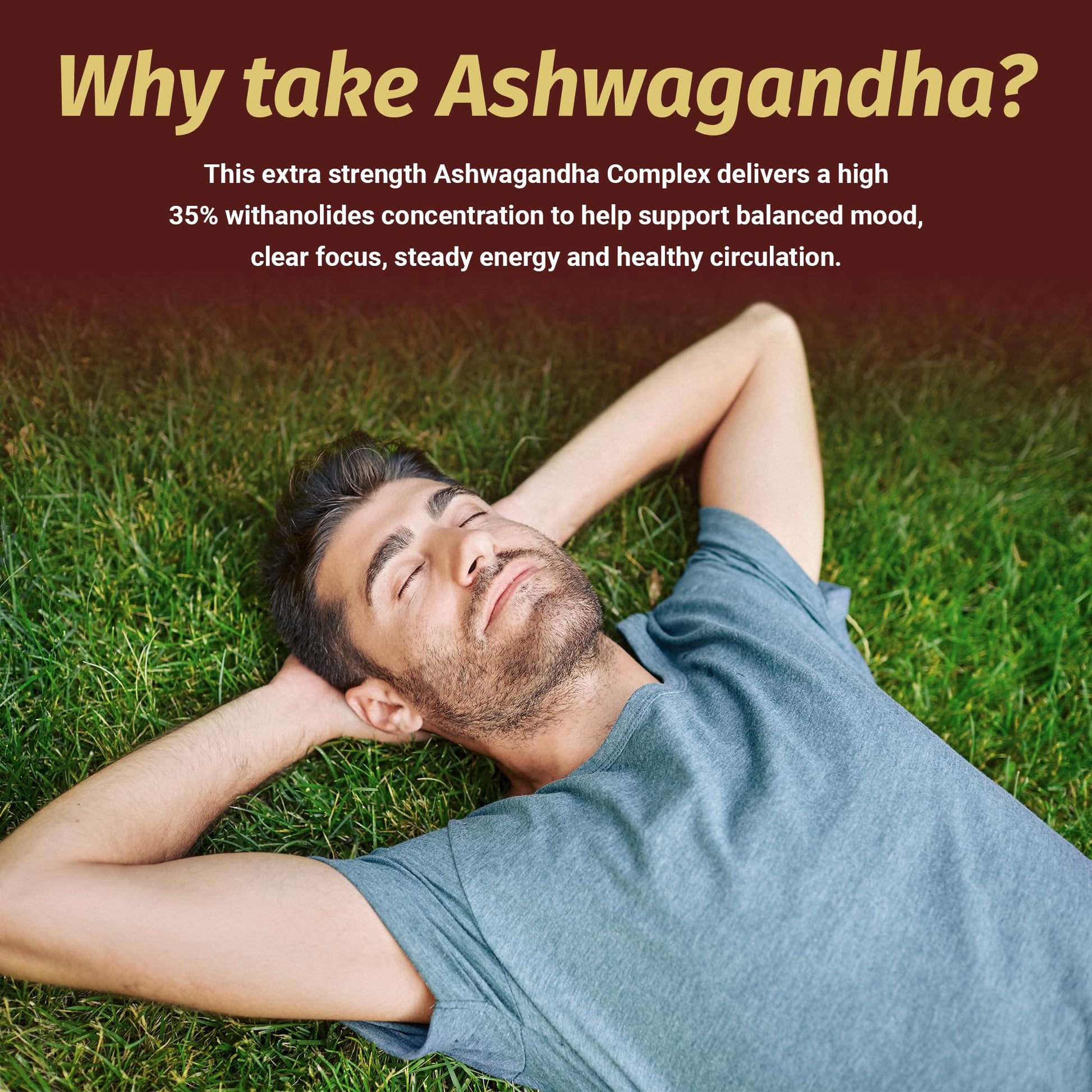Ashwagandha Complex Adrenal Support Supplement for Stress Relief, Cortisol Balance, Energy & Focus, Mood Support, 35% Withanolides, 60 Vegan Capsules 1 Body uk supplements