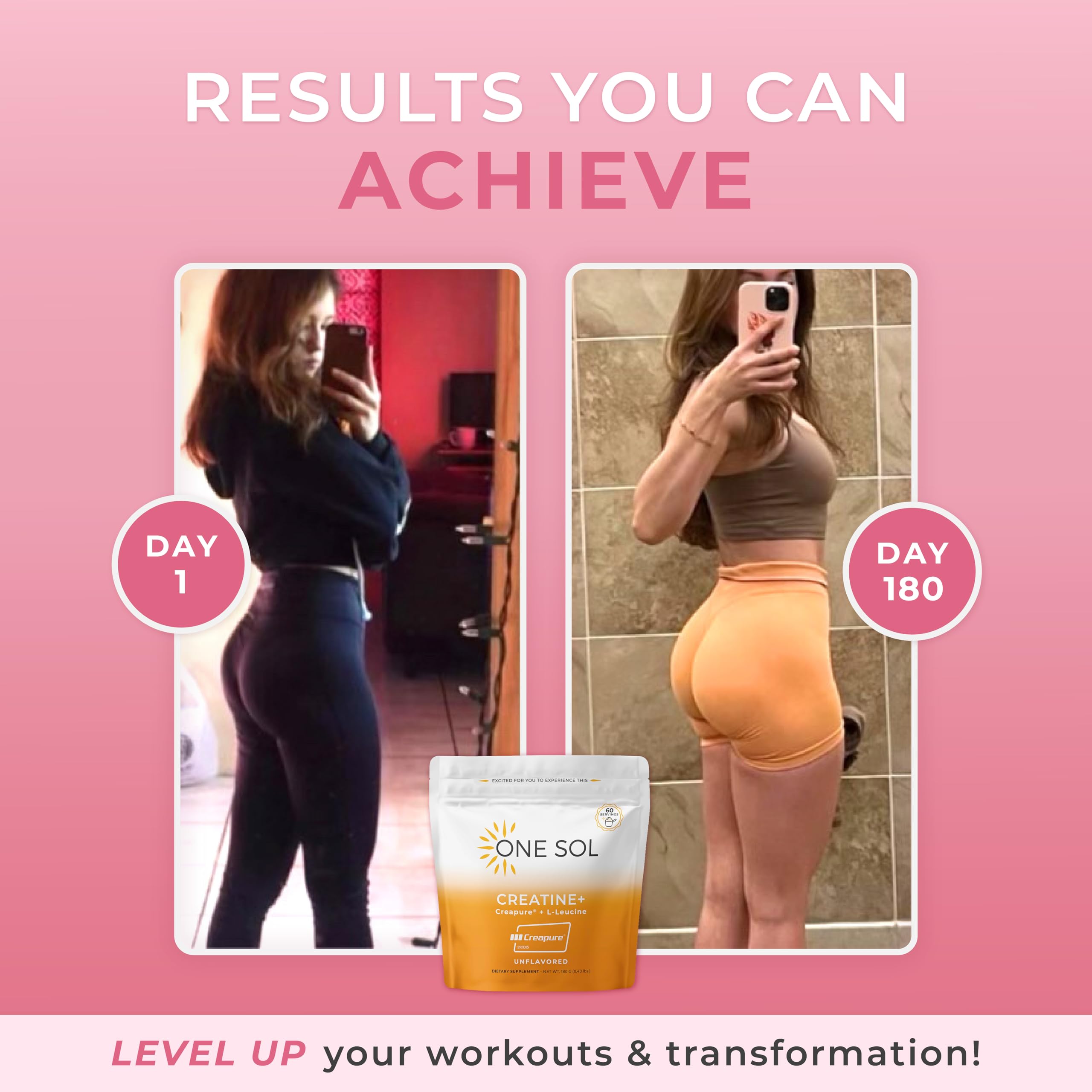 One Sol Creatine for Women, All Natural Women’s Creatine Powder w Creapure & Leucine, Increase Lean Muscle Mass, Reduce Recovery Time, Promotes Brain & Bone Health (Unflavored, 60 Servings) One Sol uk supplements