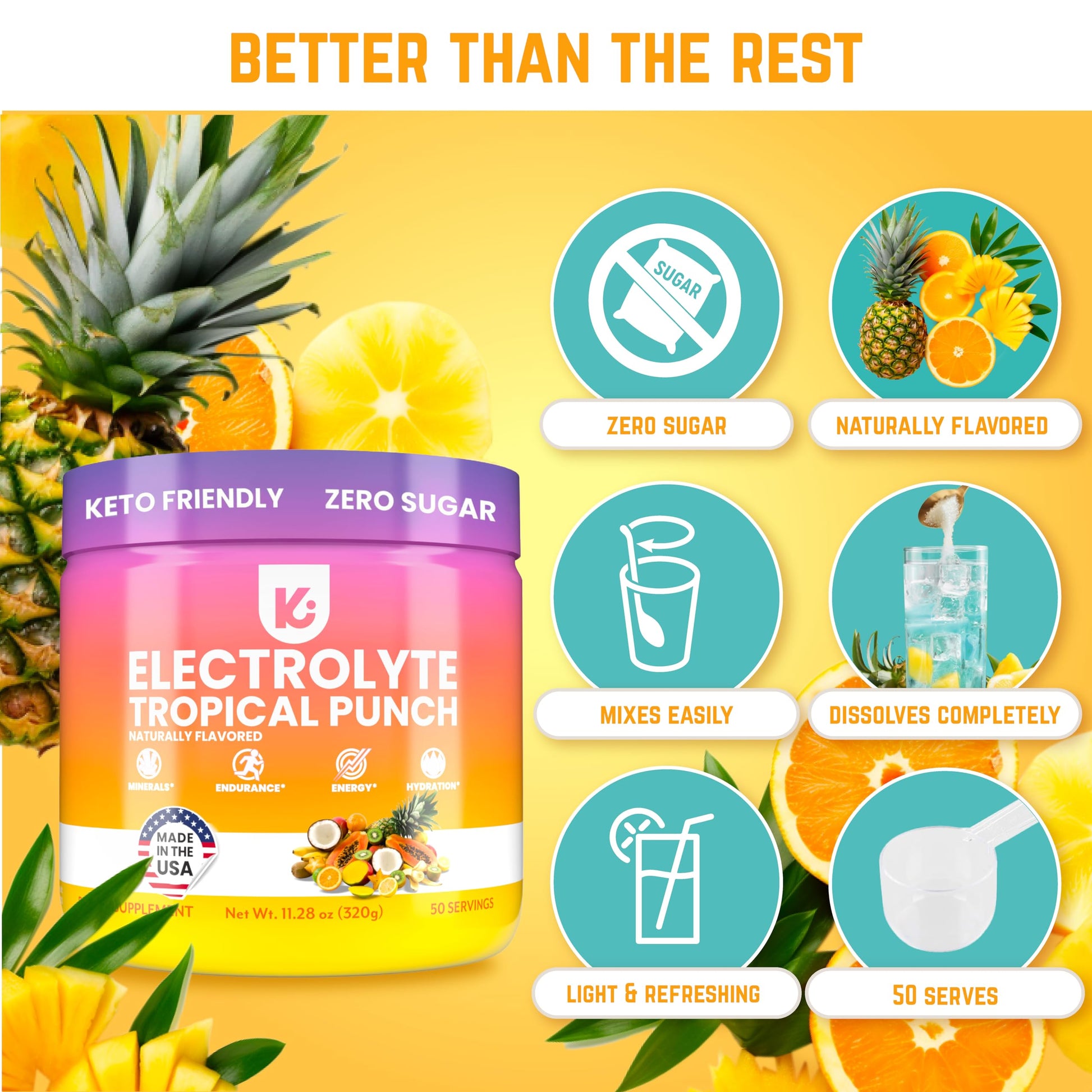 Keppi Keto Electrolytes Powder No Sugar | Zero Carbs | Made in USA | Advanced Hydration Keppi uk supplements