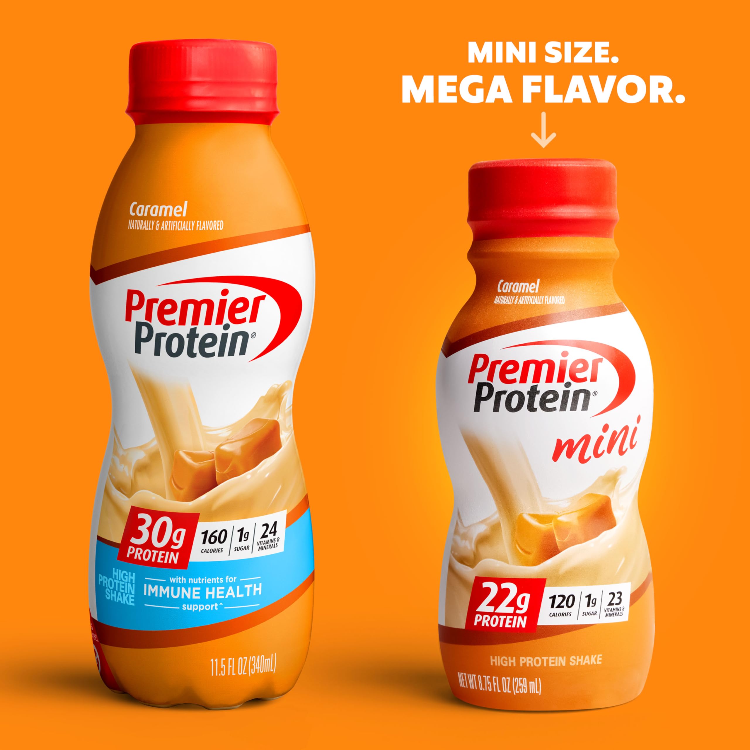 Premier Protein Shake MINIs, Caramel, 22g Protein, 120 Calories, 1g Sugar, 8.75fl oz Premier Protein uk supplements