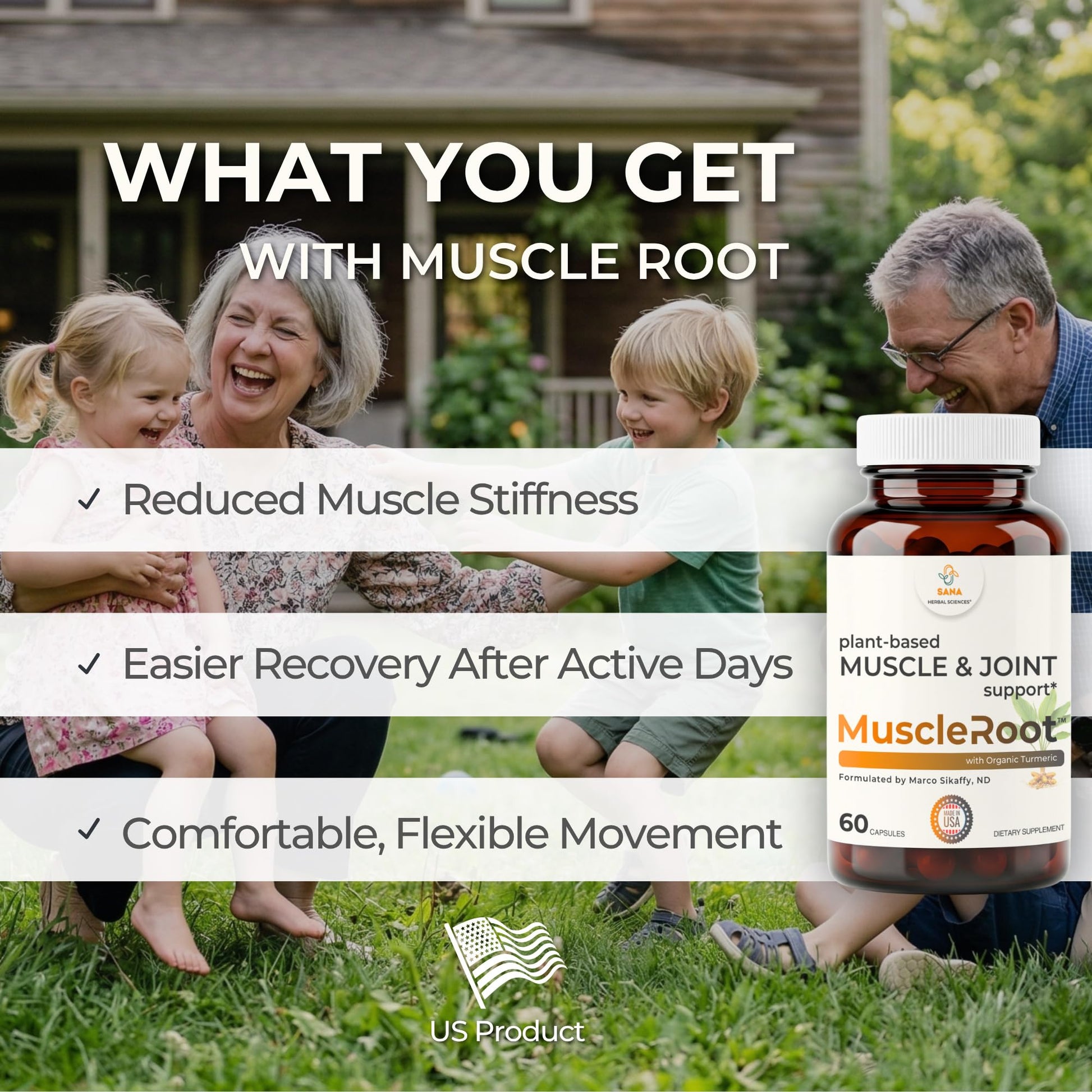 Muscle & Joint Support Supplement – Botanical Formula for Healthy Inflammatory Response | 6 Research-Backed Botanicals | Organic Turmeric | 60 Capsules | Sana Herbal Sana Herbal Sciences uk supplements