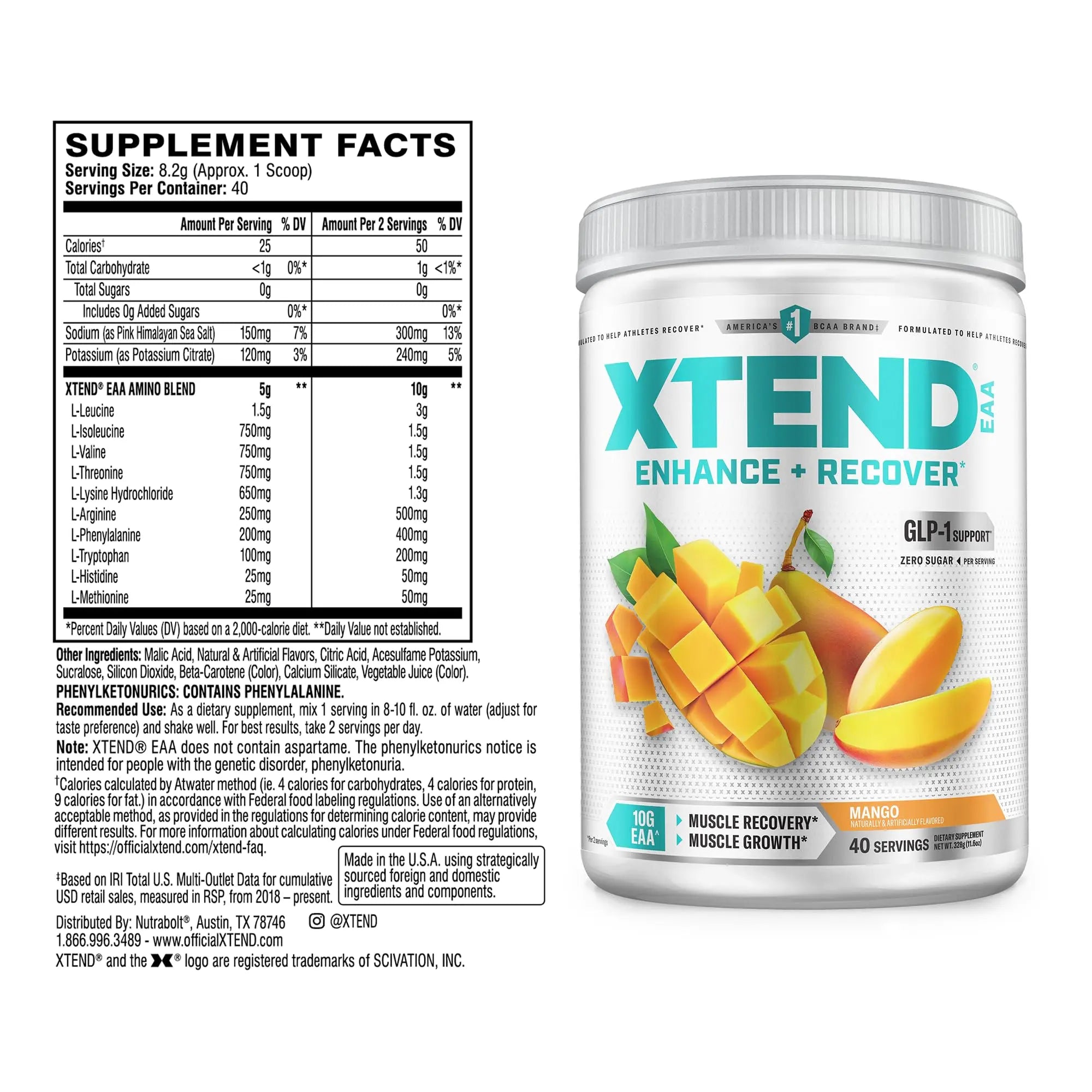 Xtend EAA + BCAA Powder for Muscle Recovery & Lean Muscle Growth, 9 Essential Amino Acids for Intra Workout or Post Workout Recovery Xtend uk supplements