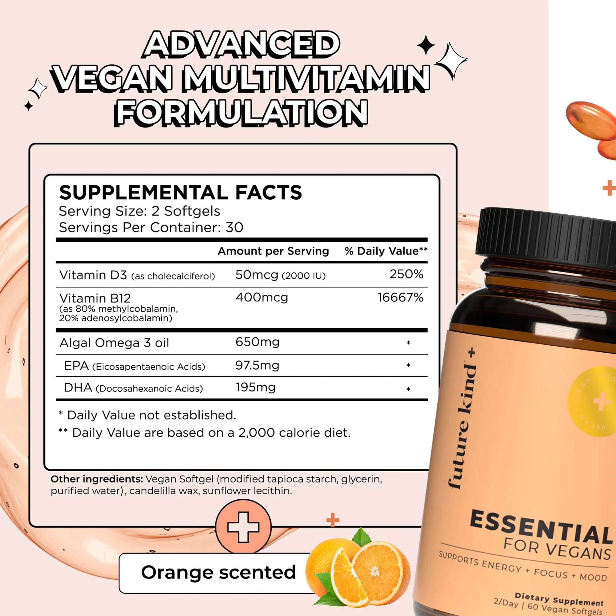 Future Kind Multivitamin Bundle - Vegan Complete Multivitamin and Vegan Essential Multivitamin - Vegan Vitamin B12, Omega 3, and Vitamin D3 - Complete Multivitamin, 42 Vitamins in 1 for Men and Women Future Kind uk supplements