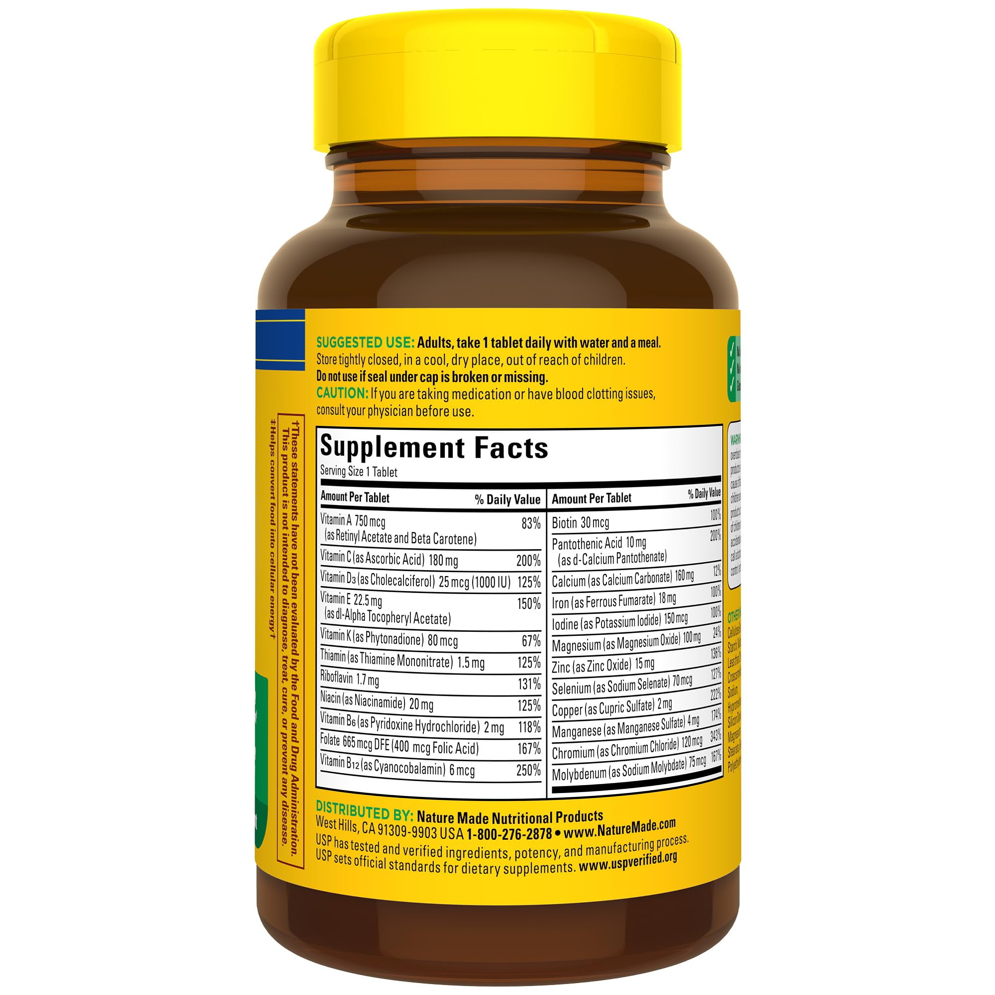 Nature Made Multivitamin Tablets with Vitamin D3 and Iron, 130 Count for Daily Nutritional Support Nature Made uk supplements