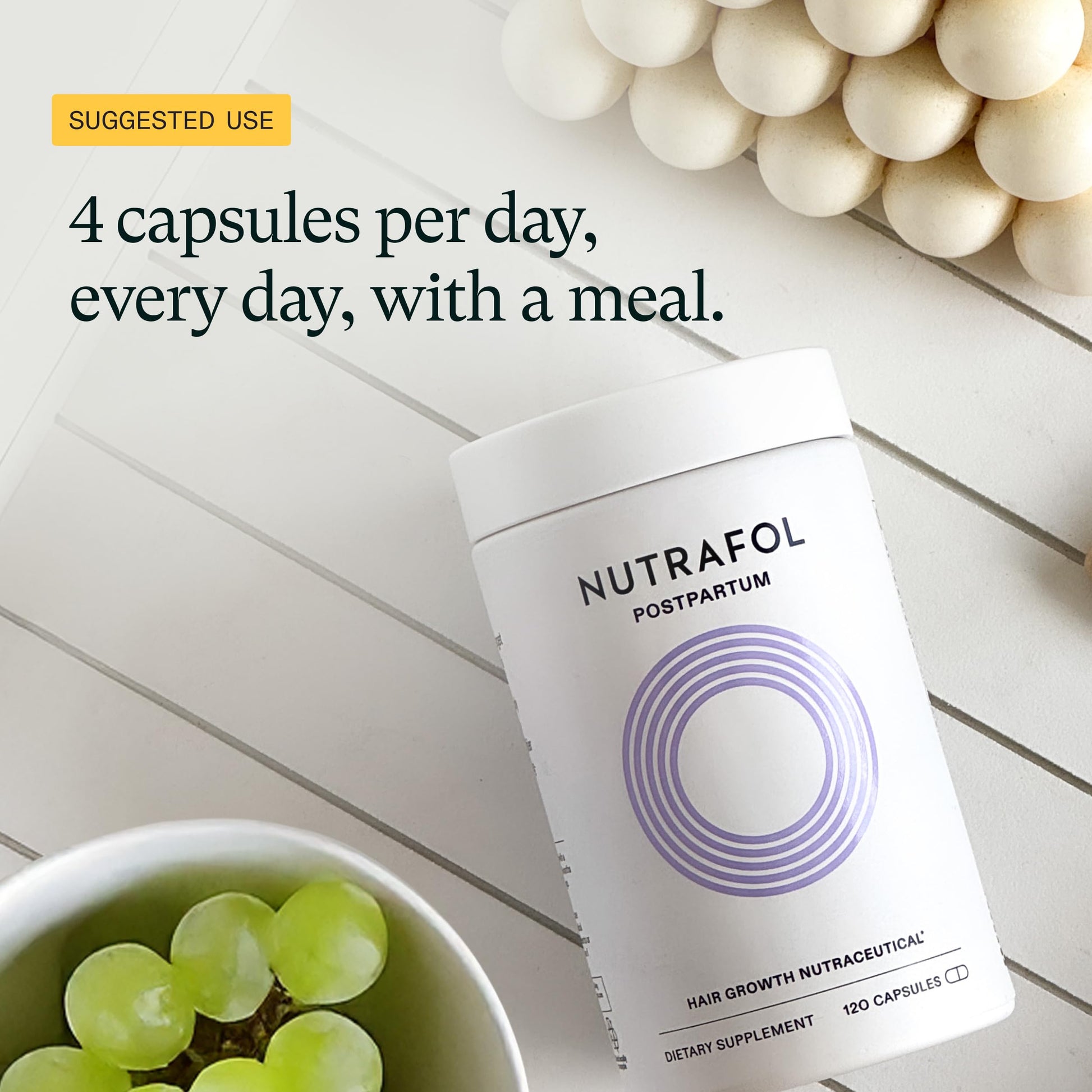 Nutrafol Postpartum Hair Growth Supplements, Clinically Tested for Visibly Thicker Hair and Less Shedding, Breastfeeding-friendly - 1 Month Supply Nutrafol uk supplements
