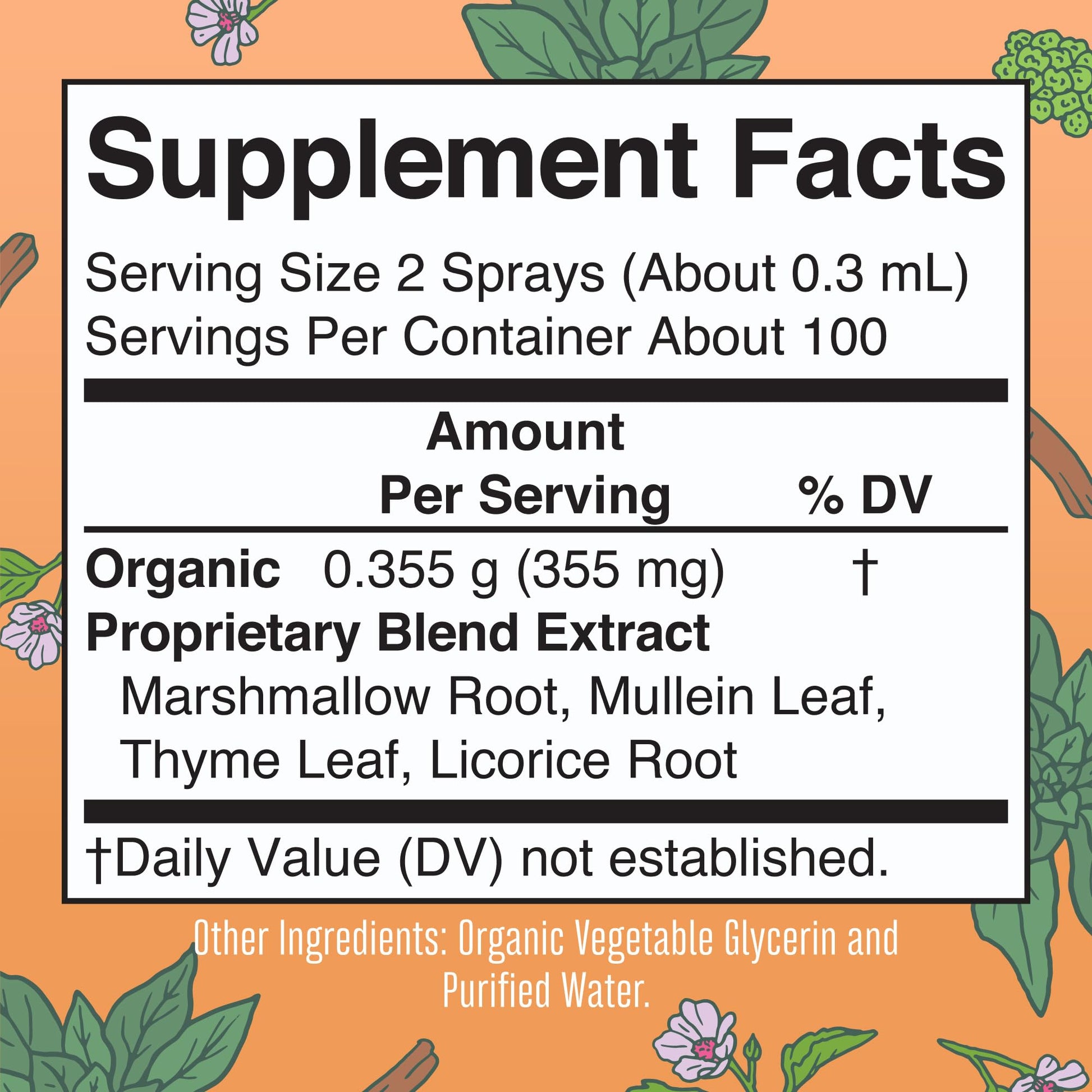 MaryRuth Organics USDA Organic Throat Spray with Mullein Leaf | Marshmallow Root & Licorice Root & Thyme Leaf | 4 Herbal Blend | Non-GMO | Vegan | Gluten Free | 1 Fl Oz | Up to 100 Servings MARYRUTH'S uk supplements