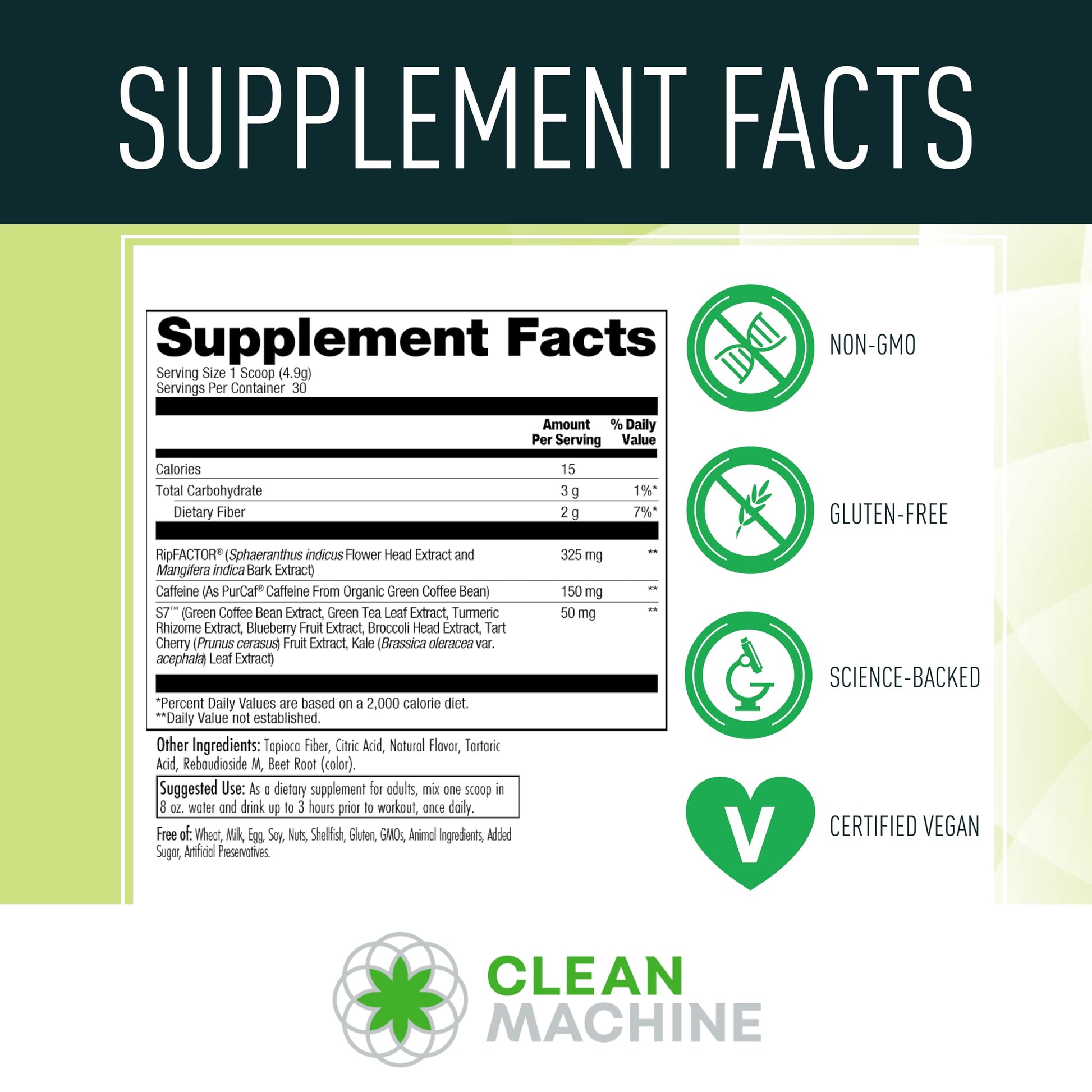 CLEAN MACHINE N10s - Plant Based Vegan Preworkout Powder - 3 Clinically Tested CLEAN MACHINE uk supplements