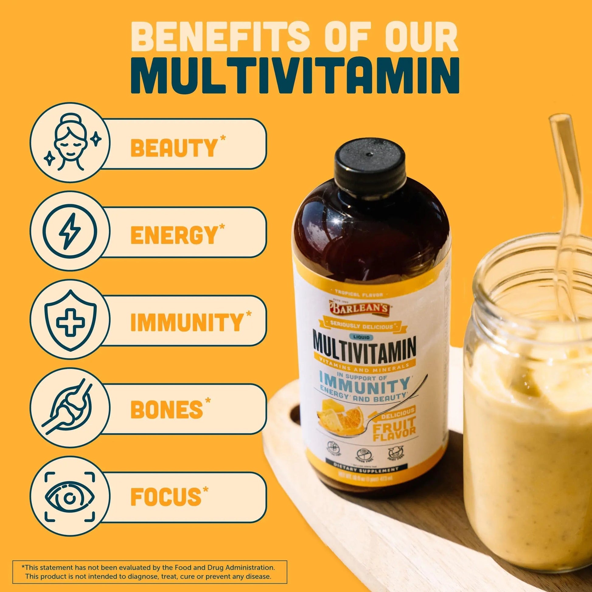 Barlean's Liquid Multivitamin for Women, Men & Kids, 21 Essential Vitamins & Minerals, Includes Biotin, B-Complex Barlean's uk supplements