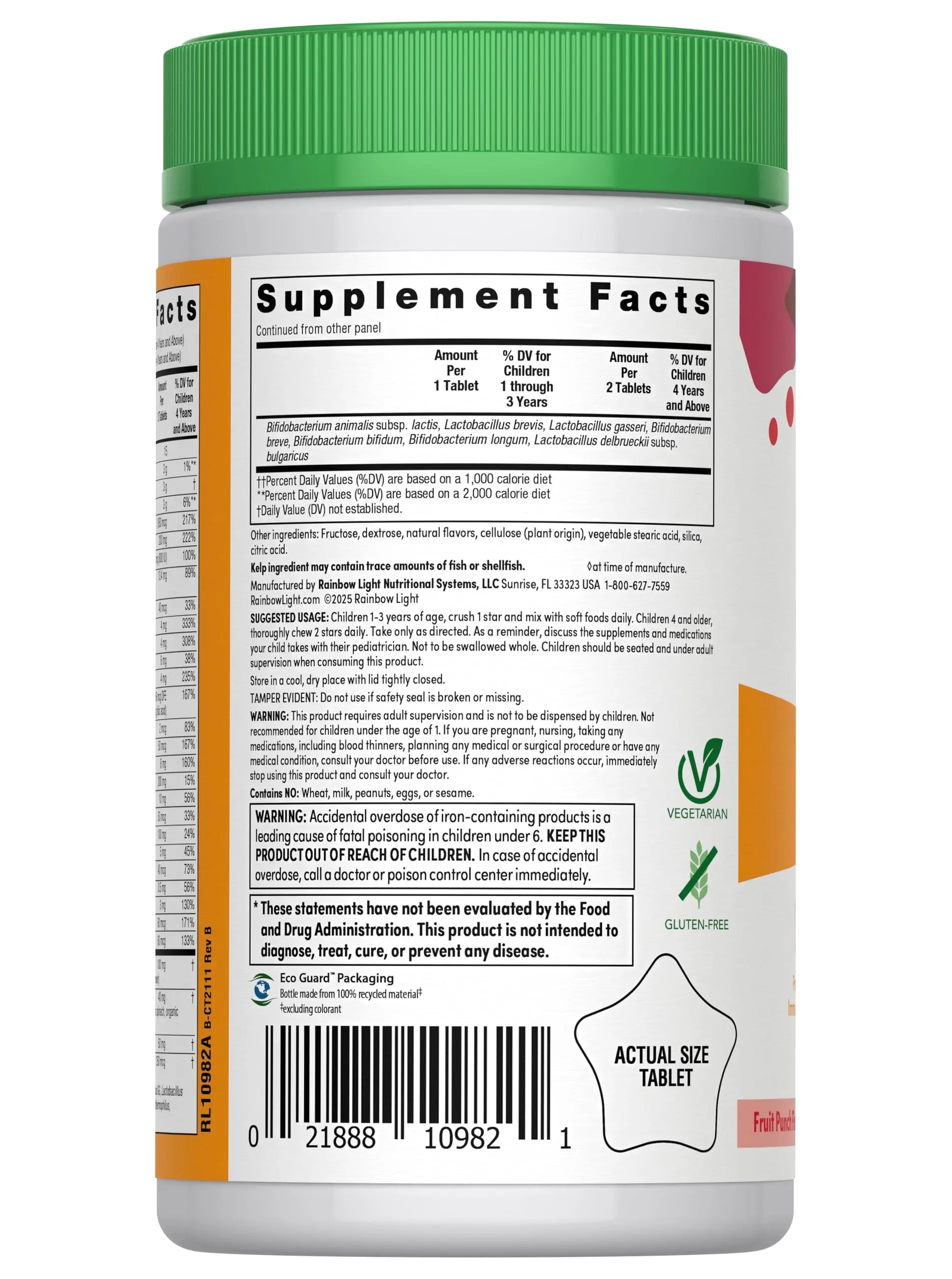Rainbow Light Kids One Multivitamin Tablets, Provides Healthy Growth and Immune Support, with Vitamin C, Zinc, & B Complex Rainbow Light uk supplements