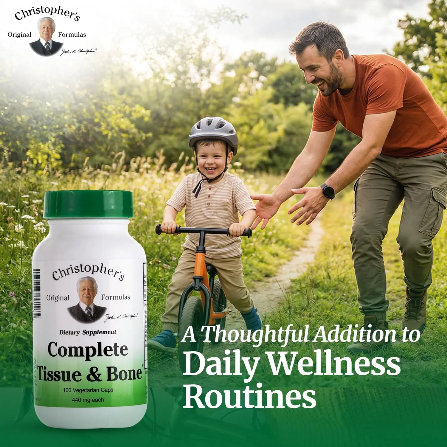 Christopher's Original Formulas Complete Tissue & Bone Formula – 100 VCaps | Herbal Support for Bones & Connective Tissue - Pack of 2 Christopher's Original Formulas uk supplements