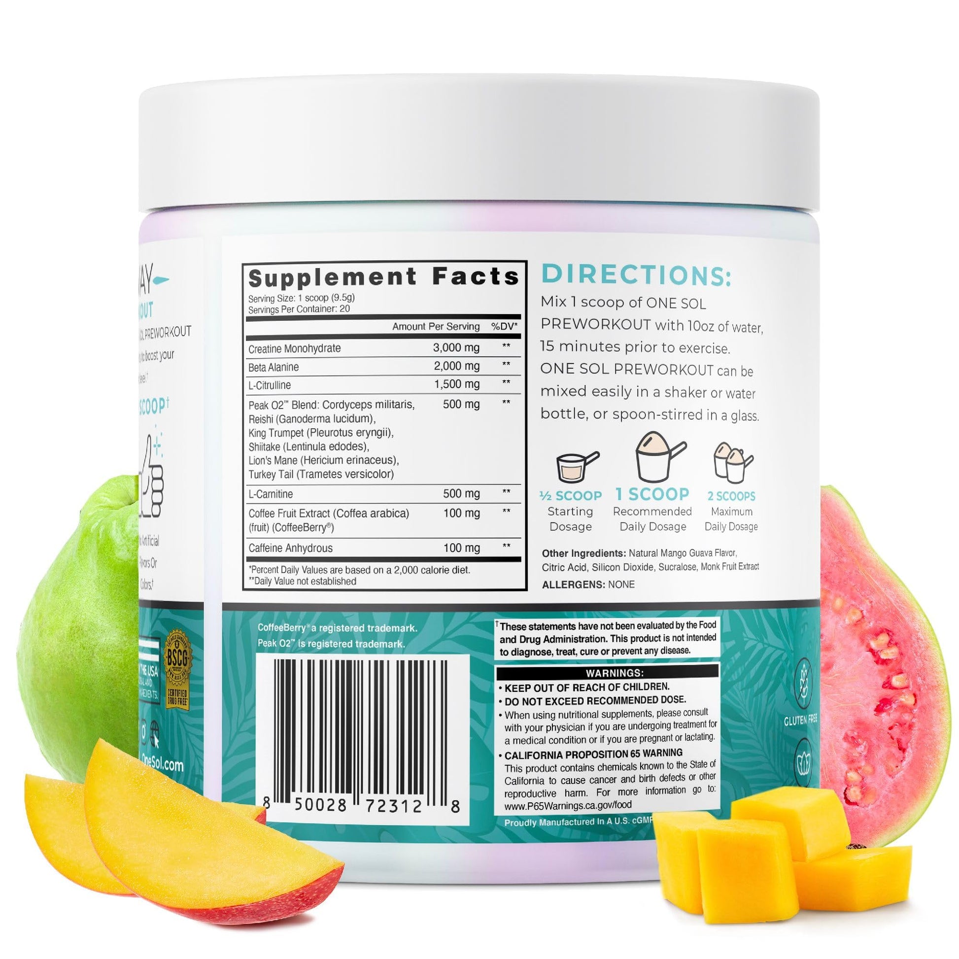 One Sol Pre-Workout for Women, Enhanced Pump & Focus, No Jitters Or Crash, Natural One Sol uk supplements
