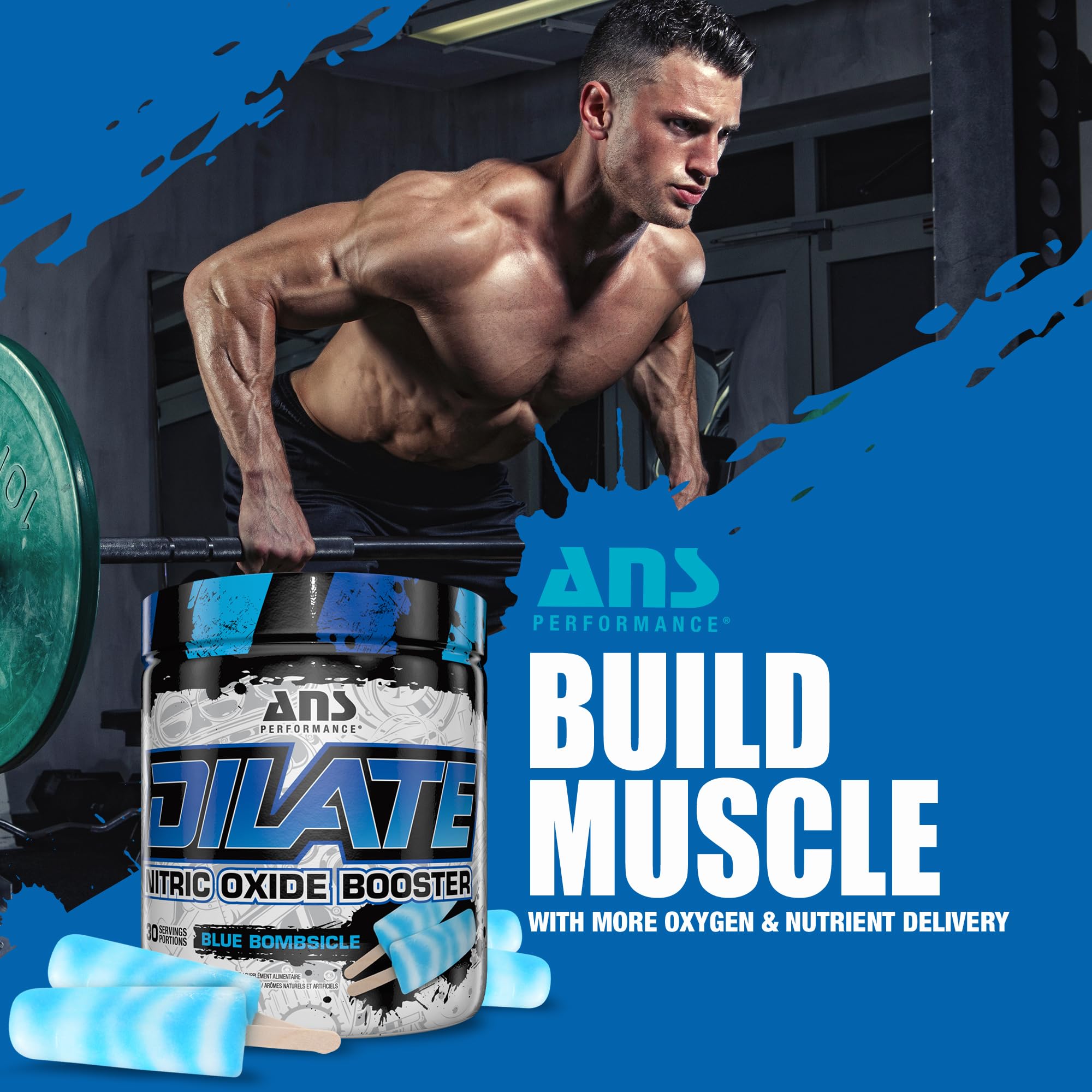 ANS Performance Dilate Pump PreWorkout Powder - Dietary Supplement - Maximizes ANS Performance uk supplements