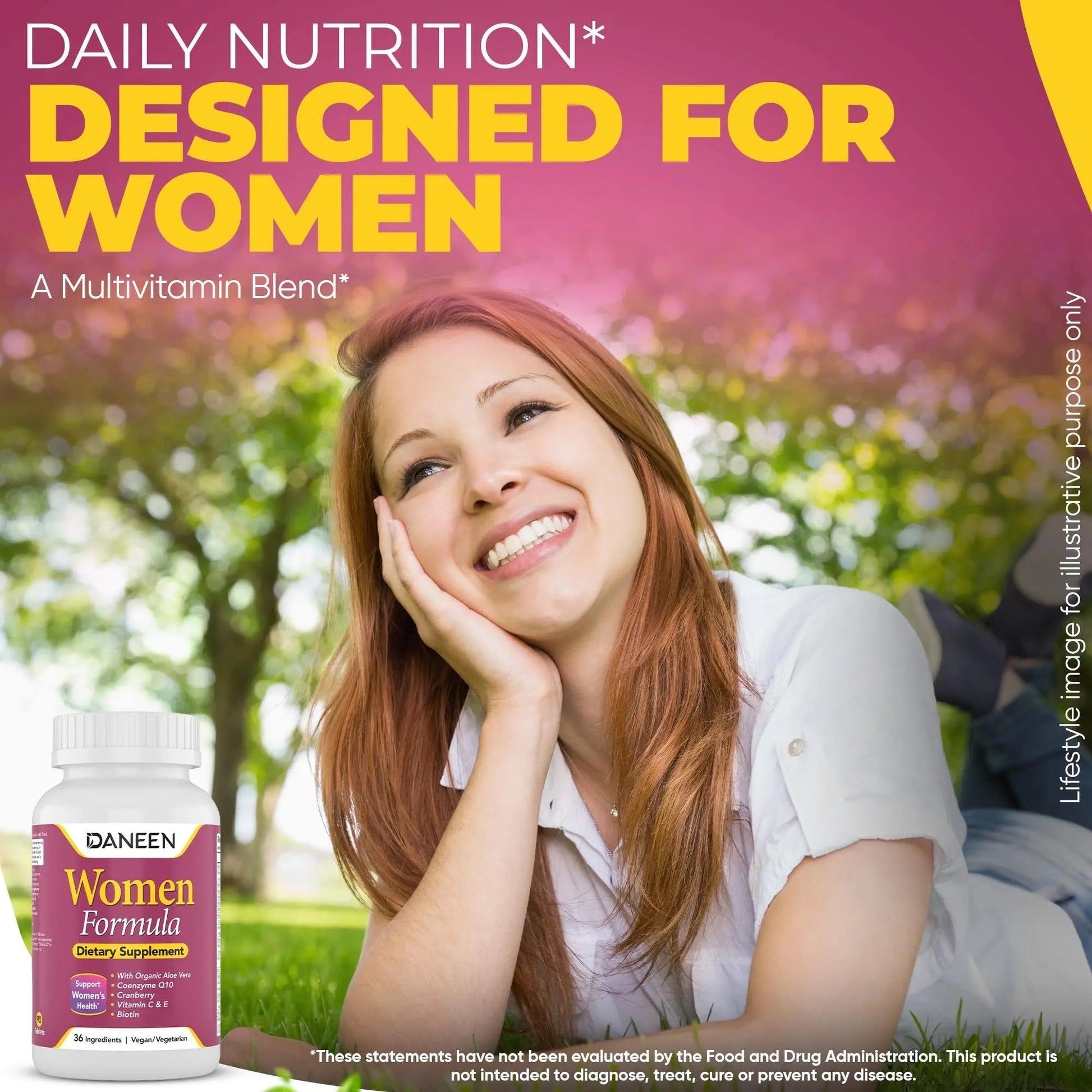 DANEEN Daily Multivitamin for Women - 36 Essential Ingredients - 90 Tablets - Vitamins for Women Multivitamin DANEEN uk supplements
