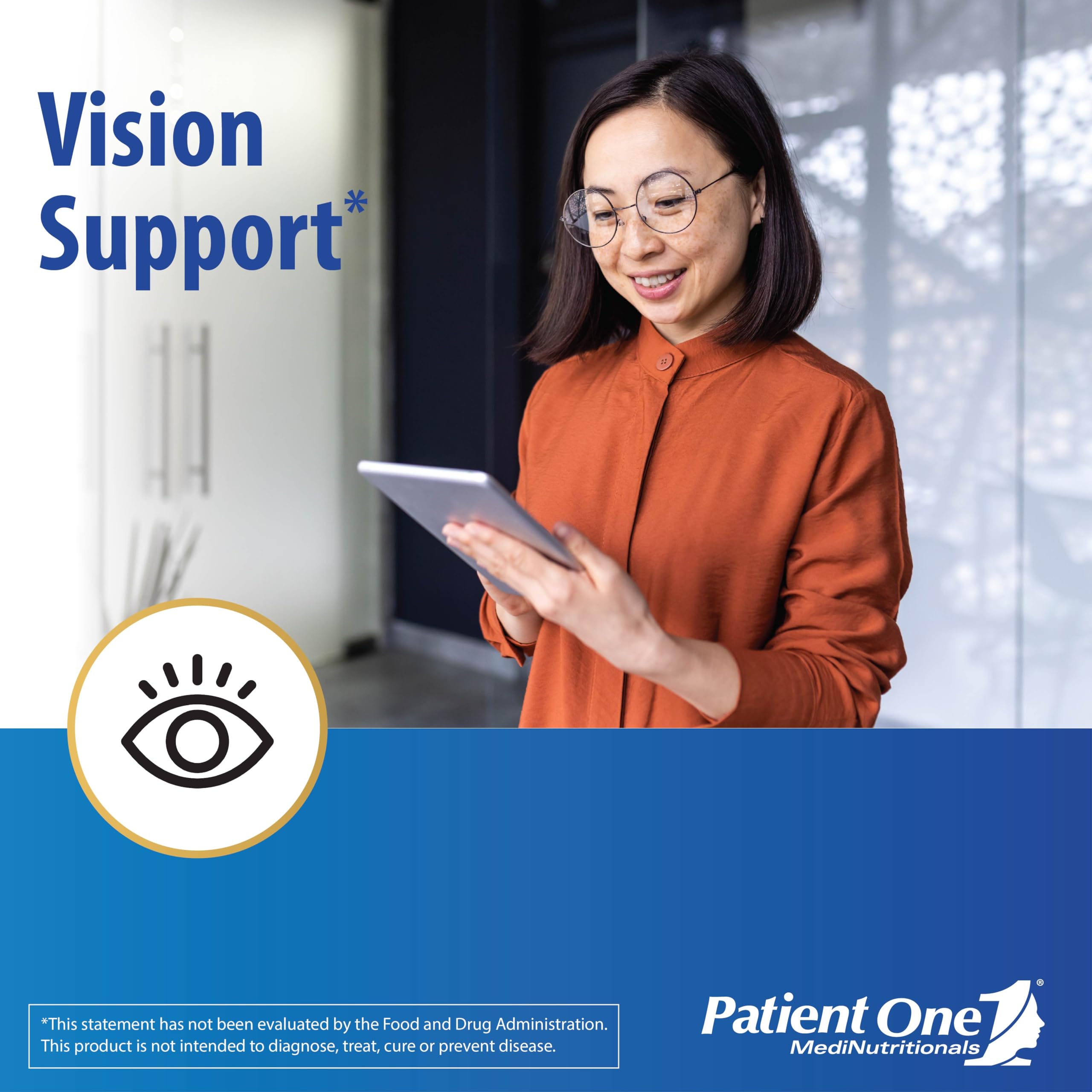 Patient One OpticOne | Supplement to Support Optic Nerve Health and Eyesight Function* | With Vitamins A and E, Lutein, ALA and More | 180 Capsules Patient One uk supplements
