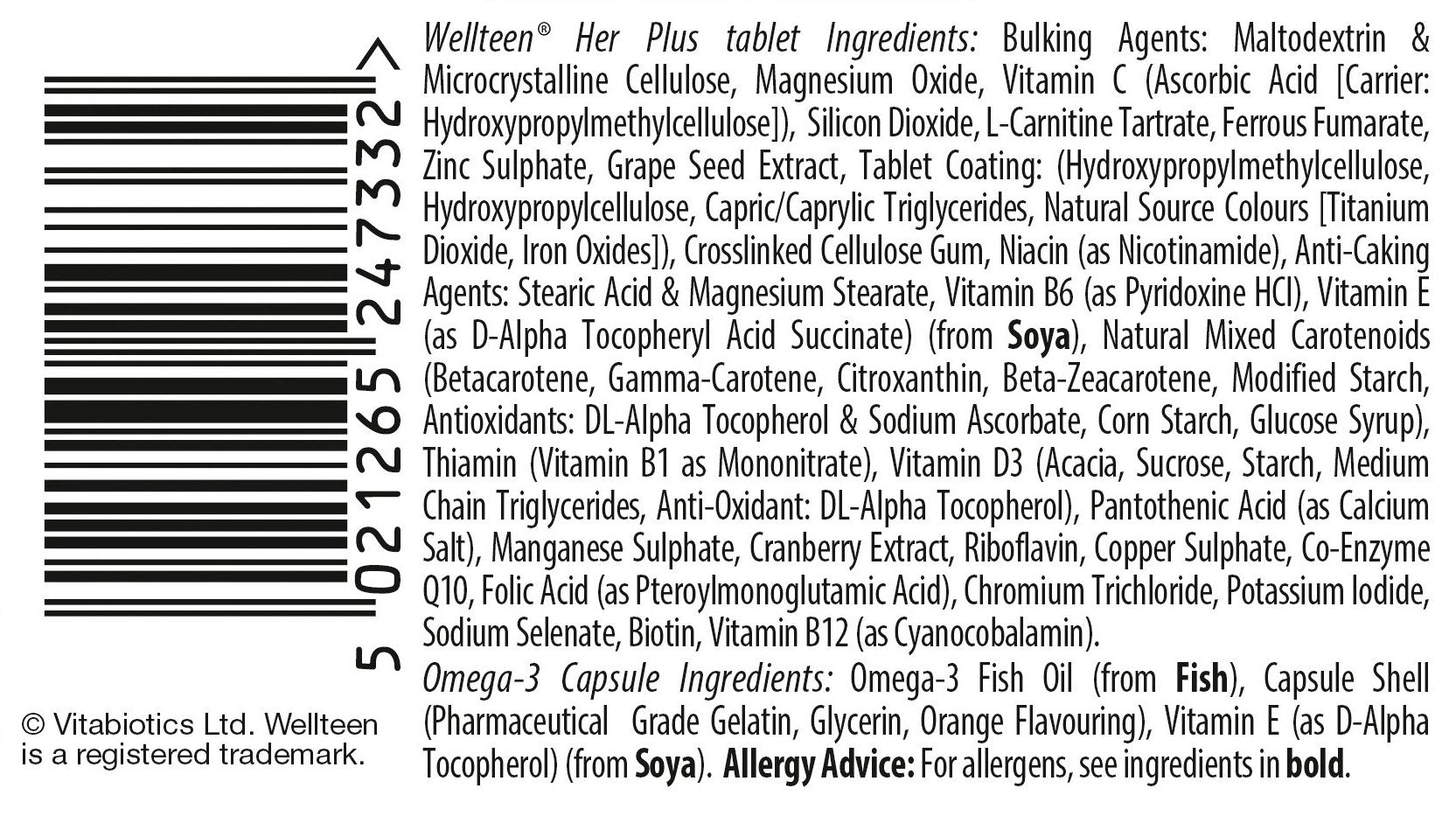 Vitabiotics Wellteen Her Plus - 56 Tablets/Capsules, 56 Count (Pack of 1) Wellteen uk supplements