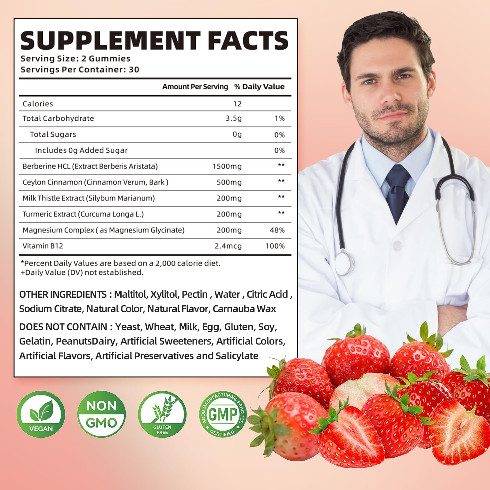 softbear Berberine with Ceylon Cinnamon Gummies-99% Purity Berberine HCL Supplements softbear uk supplements