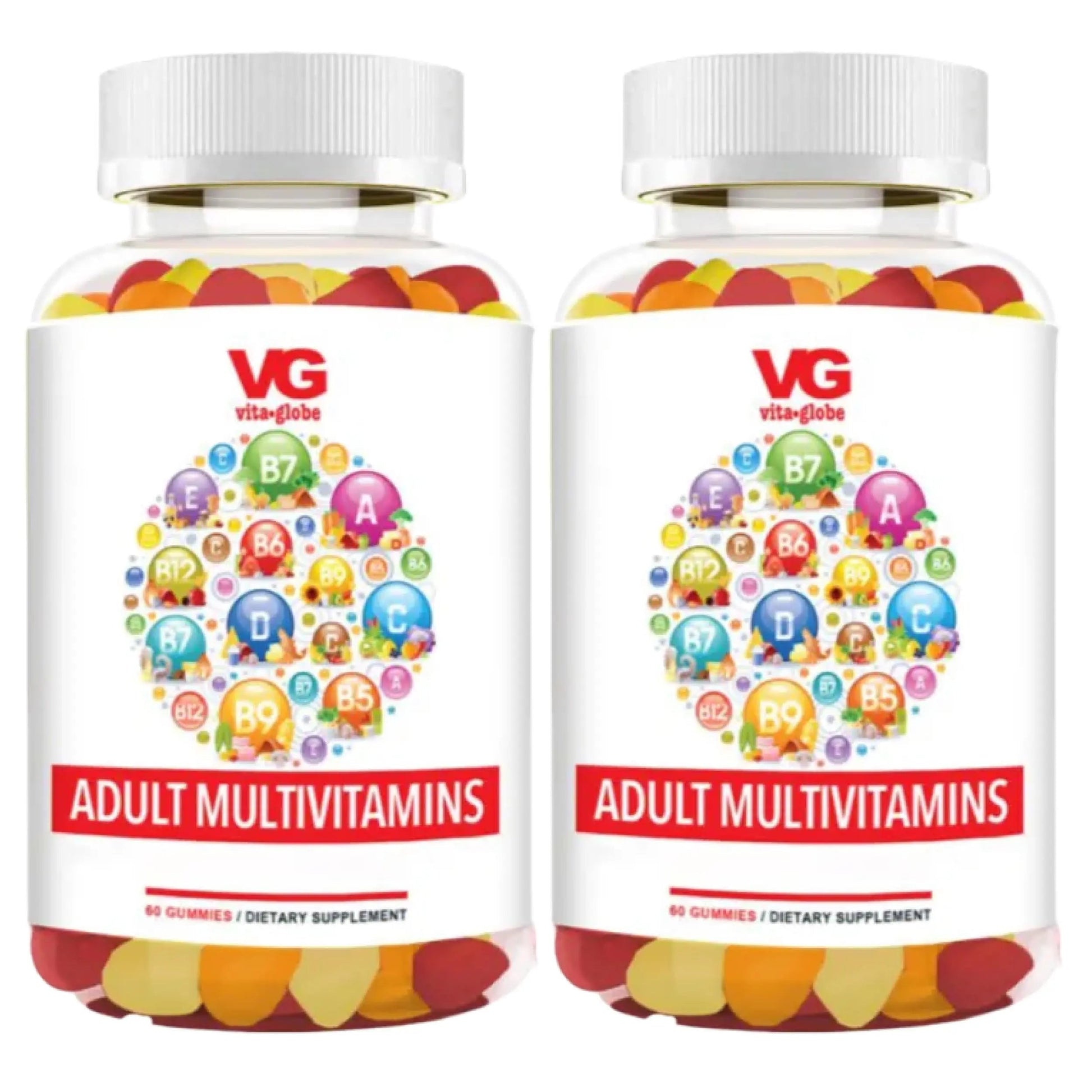 VITA GLOBE Adult Multivitamin Gummies – 9 Daily Vitamins with C, D, E, B6, B12, Folate & Biotin | Delicious Juicy Trio Orange VITA GLOBE uk supplements