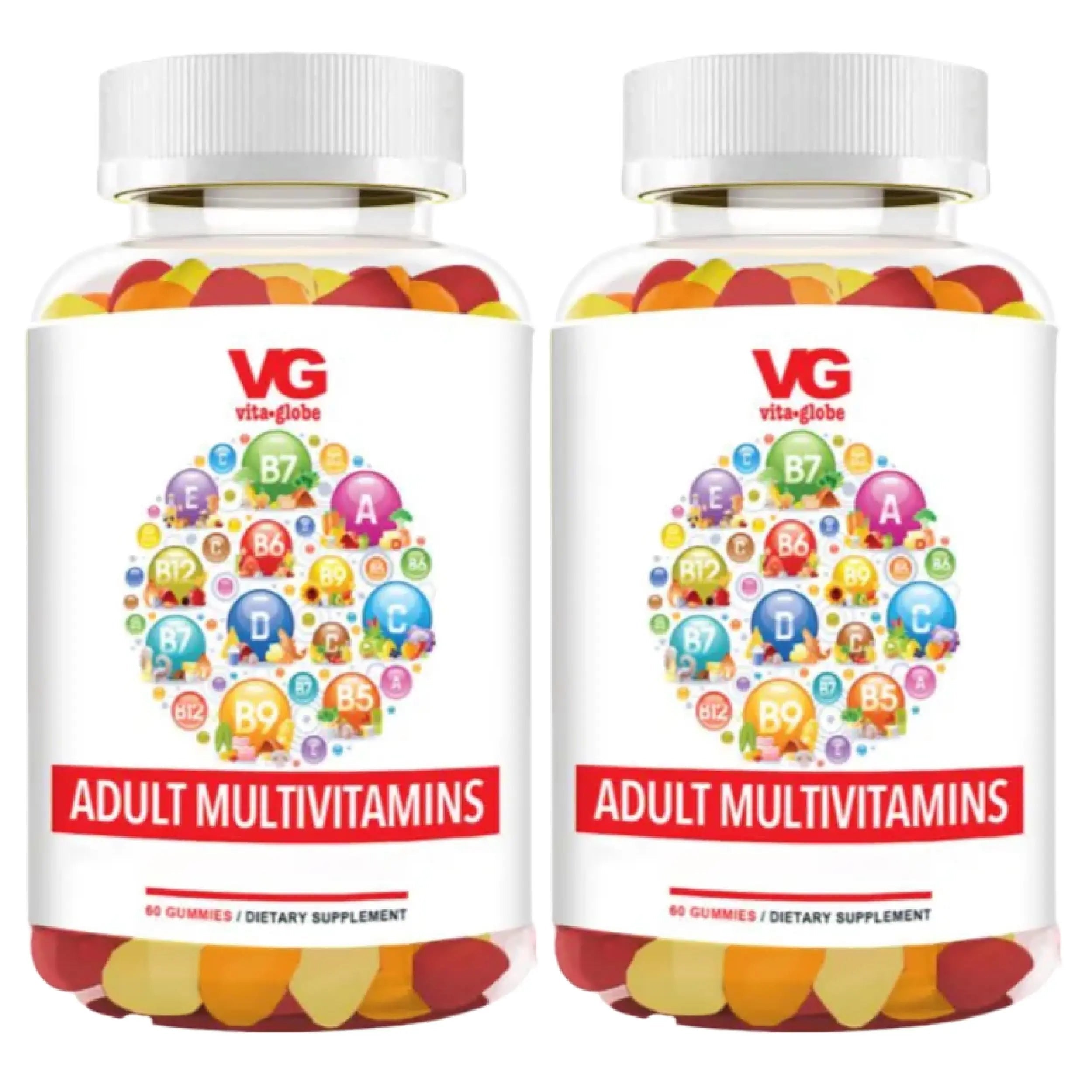 VITA GLOBE Adult Multivitamin Gummies – 9 Daily Vitamins with C, D, E, B6, B12, Folate & Biotin | Delicious Juicy Trio Orange VITA GLOBE uk supplements