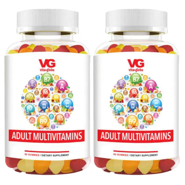 VITA GLOBE Adult Multivitamin Gummies – 9 Daily Vitamins with C, D, E, B6, B12, Folate & Biotin | Delicious Juicy Trio Orange VITA GLOBE uk supplements