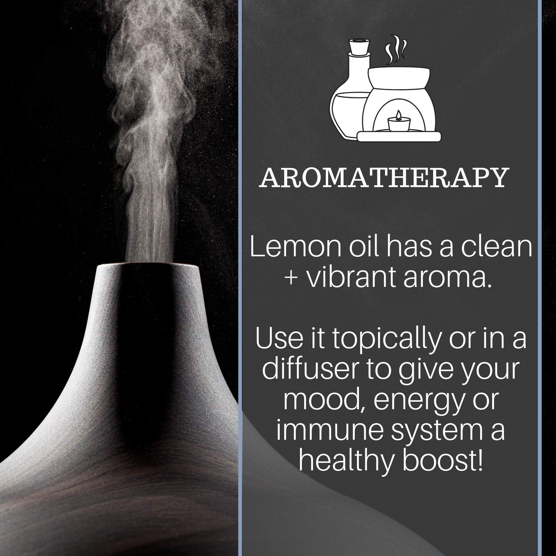 Lemon Essential Oil, 4 fl oz - 100% Pure & Undiluted Lemon Oil for Diffuser and DIY - Natural Deodorizer Pure Body Naturals uk supplements