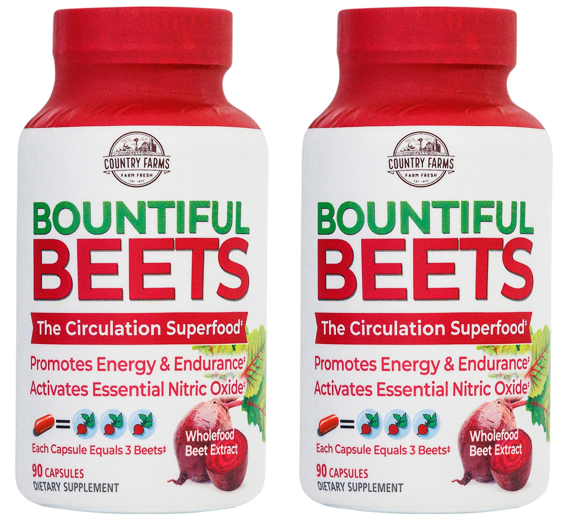 COUNTRY FARMS Bountiful Beets Root Capsules, Wholefood Beet Extract Superfood COUNTRY FARMS uk supplements