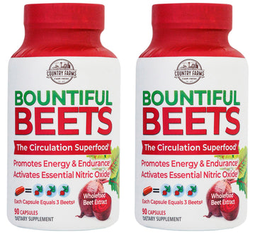 COUNTRY FARMS Bountiful Beets Root Capsules, Wholefood Beet Extract Superfood COUNTRY FARMS uk supplements