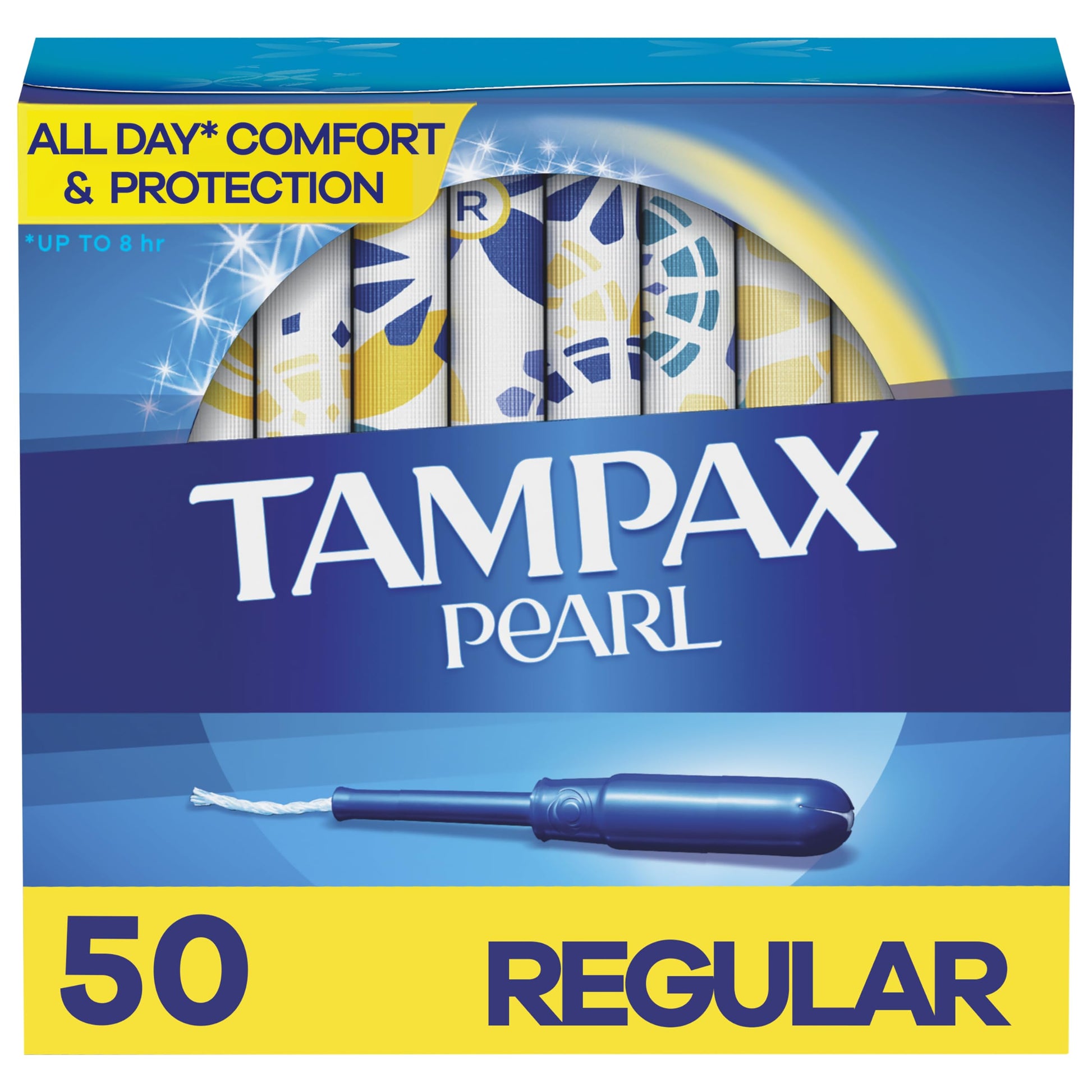 Tampax Pearl Tampons Regular Absorbency, With Leakguard Braid, Unscented, 50 Count Tampax uk supplements