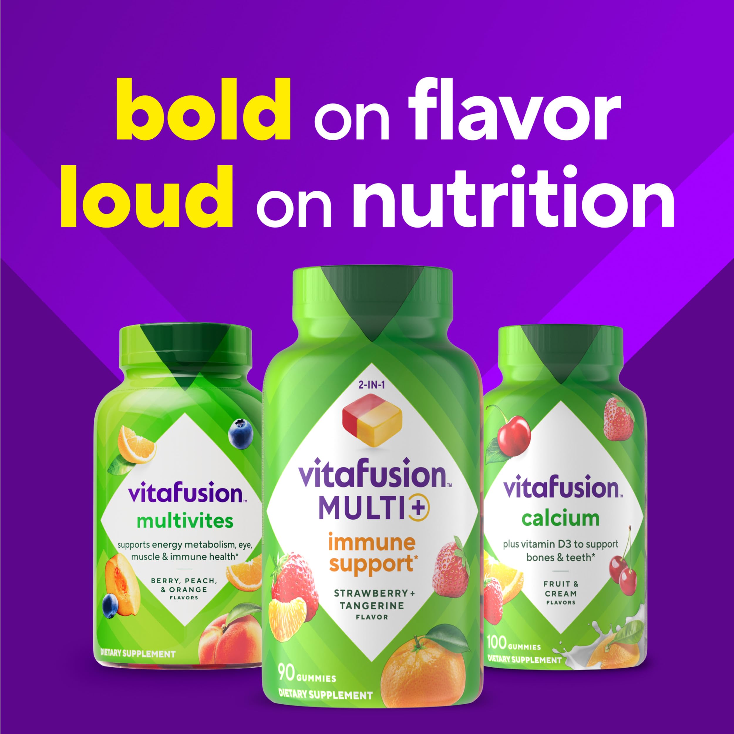 Vitafusion Multi+ Immune Support* – 2-in-1 Benefits & Flavors – Adult Gummy Vitamins with Vitamin C, Zinc Vitafusion uk supplements