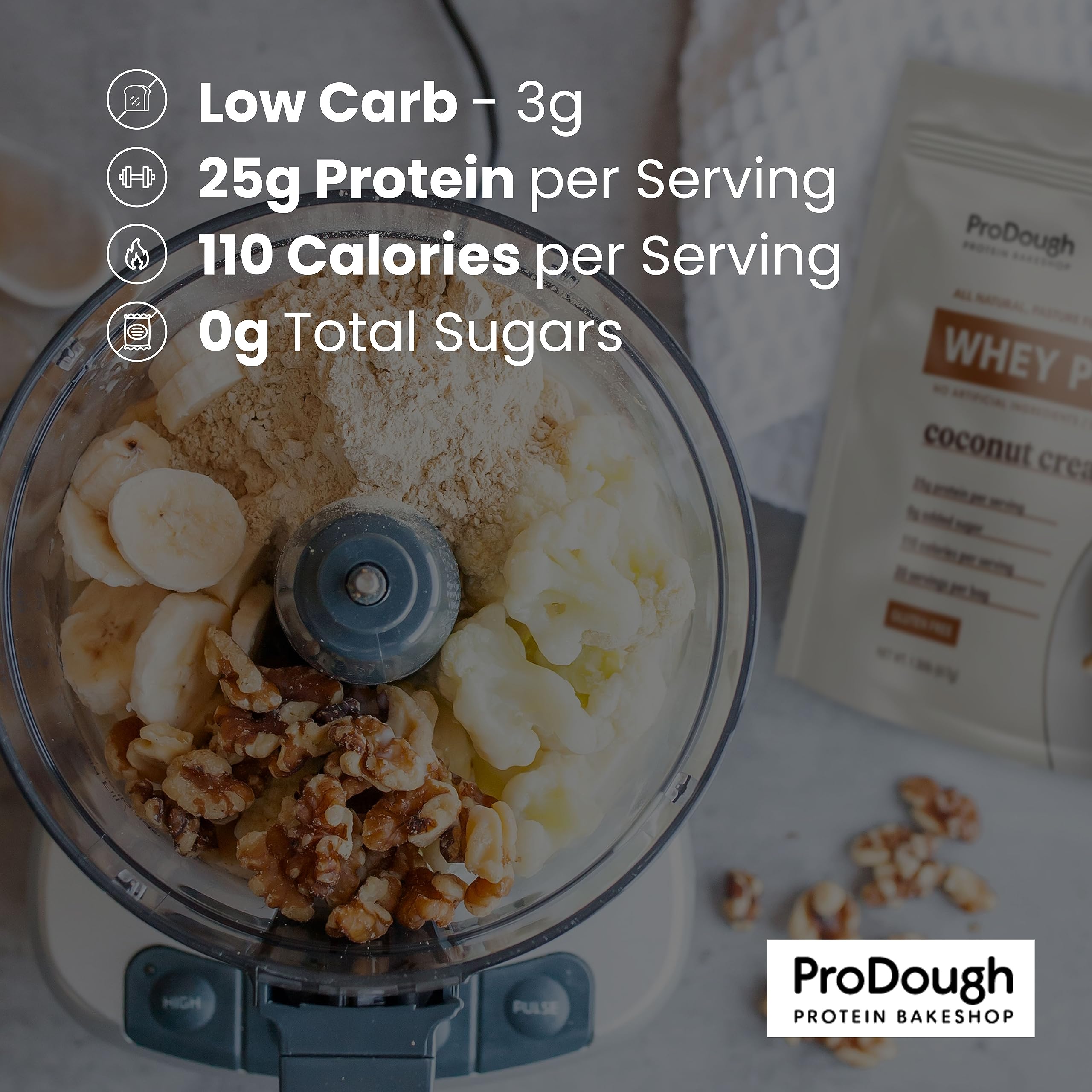 ProDough Gourmet Whey Isolate Hydrolized Protein Powder for Shake Mix- Easy Digest ProDough Protein Bakeshop uk supplements