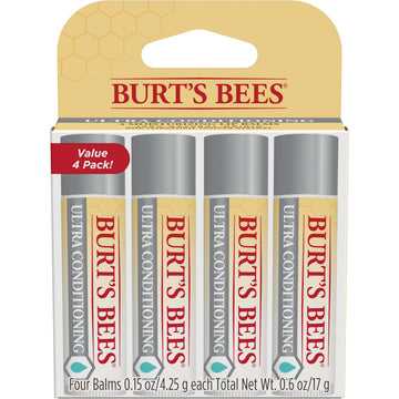Burt's Bees Easter Basket Stuffers, Balm Bouquet Lip Balm Set, Original Beeswax, Vanilla Bean, Cucumber Mint, Coconut & Pear Pack, Natural Origin Lip Treatment, 4 Tubes, 0.15 oz. Burt's Bees uk supplements