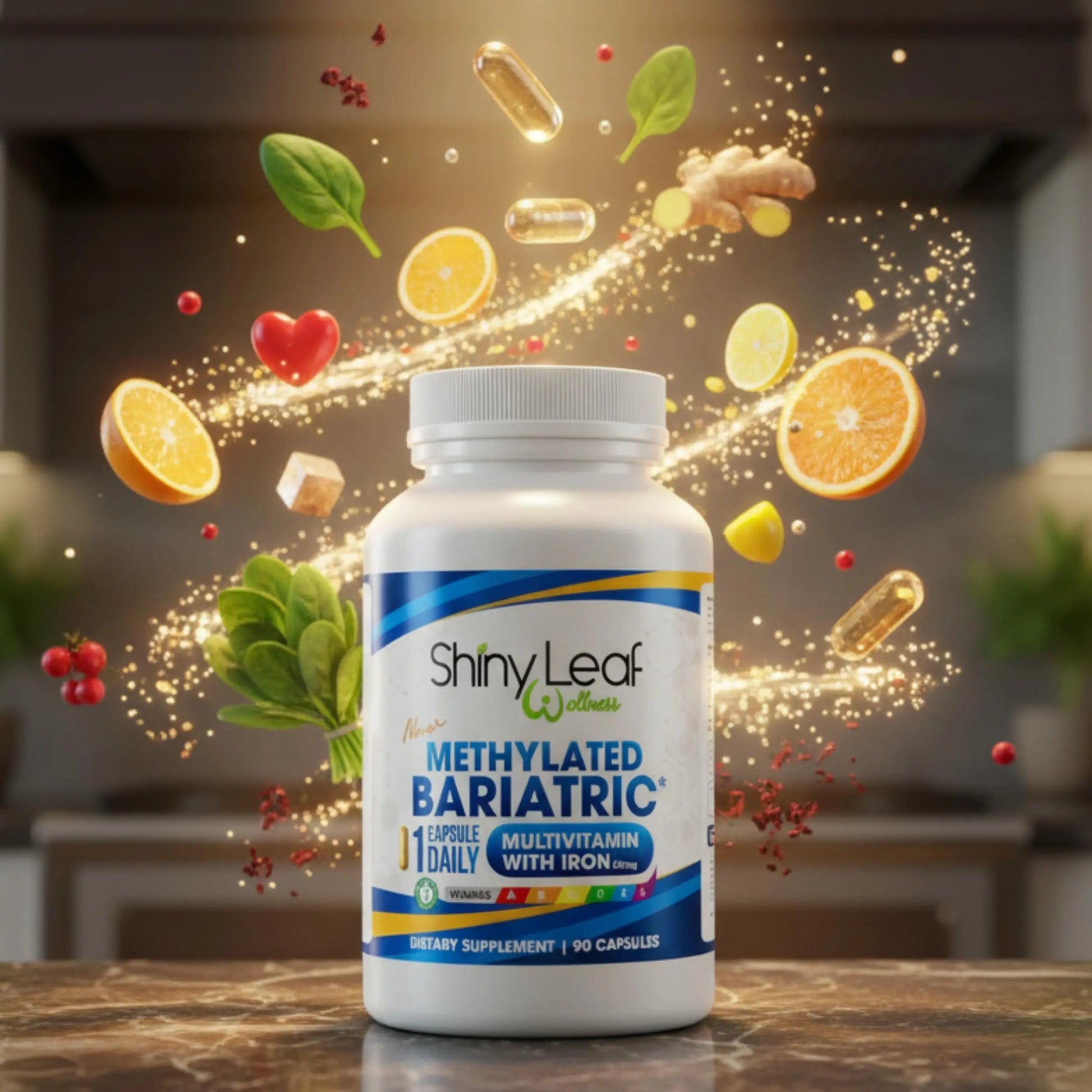 Shiny Leaf Methylated Bariatric Multivitamin with Iron 45mg – Once Daily Capsule, Made in USA, ASMBS Compliant Bariatric Vitamins Shiny Leaf uk supplements