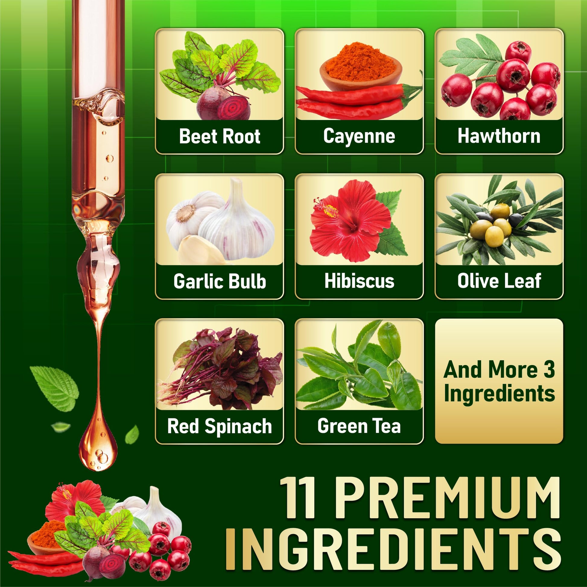 11in1 Beet Root Liquid Supplement - for Support Immune, Energy - with Vitamin D3, Vitamin K2, Hawthorn Berry, Cayenne Pepper, Garlic, Hibiscus, Olive, Red Spinach, Green Tea - 1 FL Oz - 30 Servings WELBUDA uk supplements