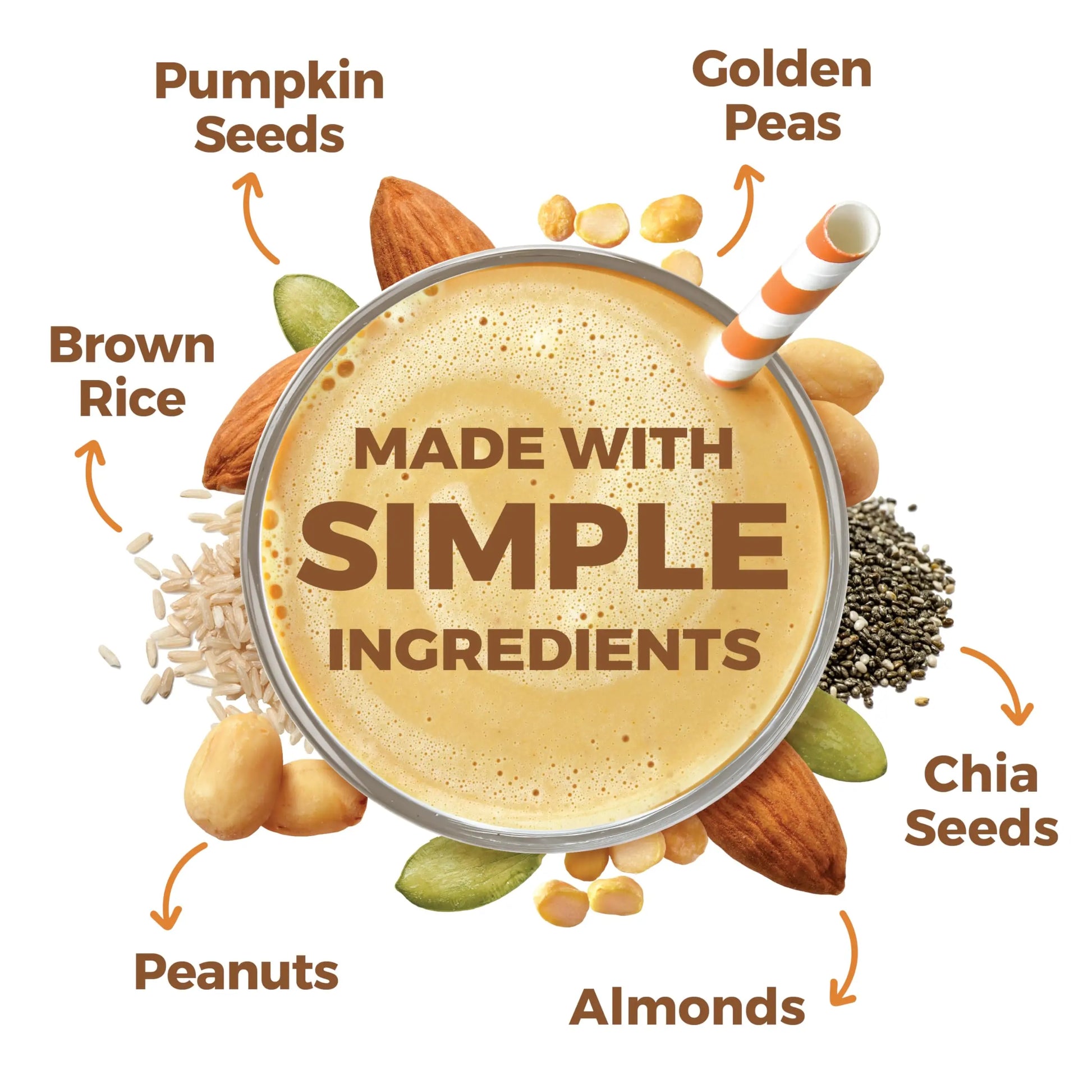 Orgain Organic Simple Vegan Protein Powder, Peanut Butter - 20g Plant Based Protein, With less Ingredients, No Artificial Sweeteners, Gluten Free, No Dairy or Lactose, 1.25 lb (Packaging May Vary) Orgain uk supplements