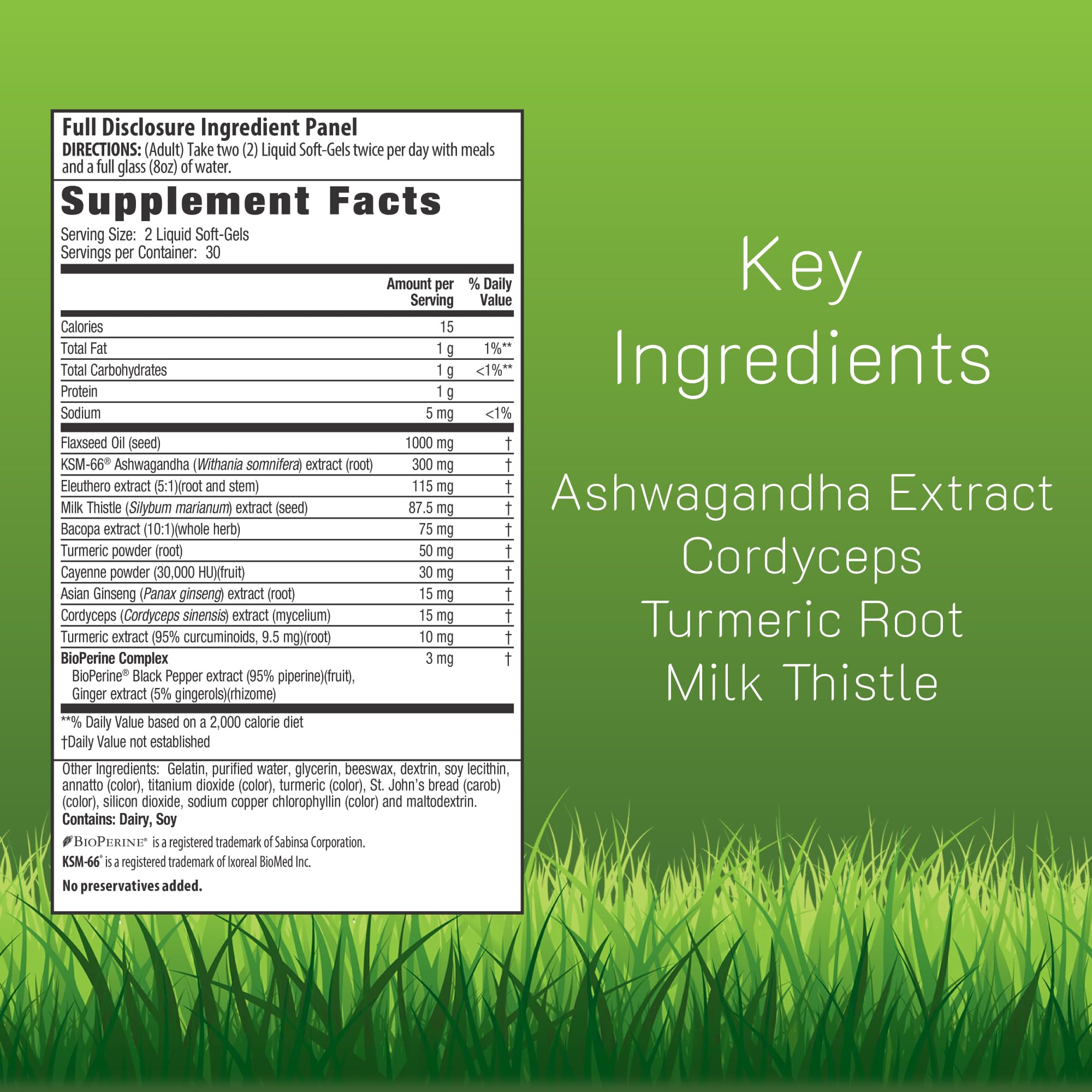 Irwin Naturals Extra Strength Ashwagandha - 60 Liquid Softgels - Helps Boost Physical & Mental Performance - with Turmeric & Milk Thistle Irwin Naturals uk supplements