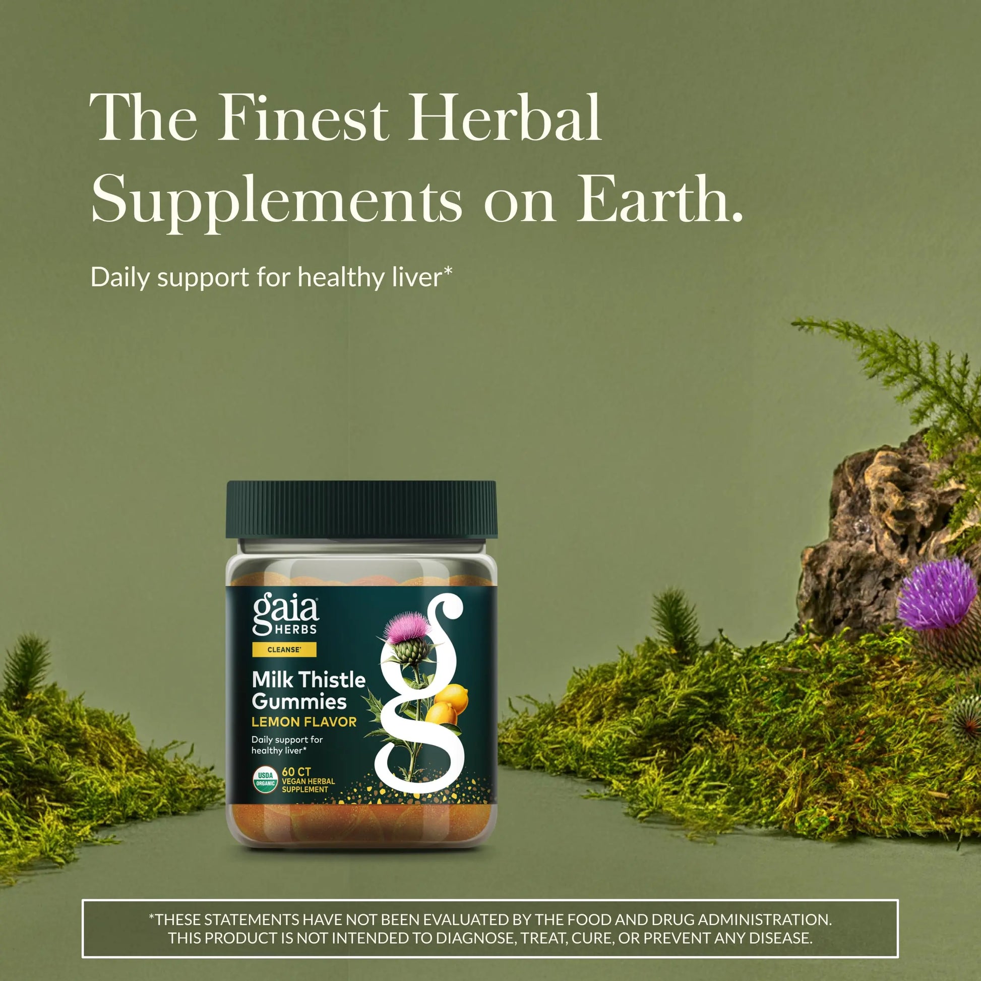 Gaia Herbs Milk Thistle Gummies - Herbal Supplement with Antioxidant Properties for Liver Health & Liver Detox - Lemon Flavored - 60 Vegan Gummies Gaia Herbs uk supplements